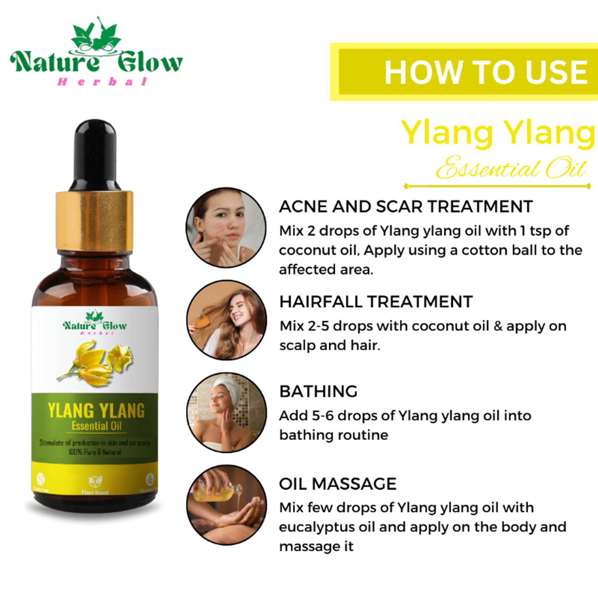 Nature Glow Herbal Ylang Ylang & Orange Essential Oil Combo