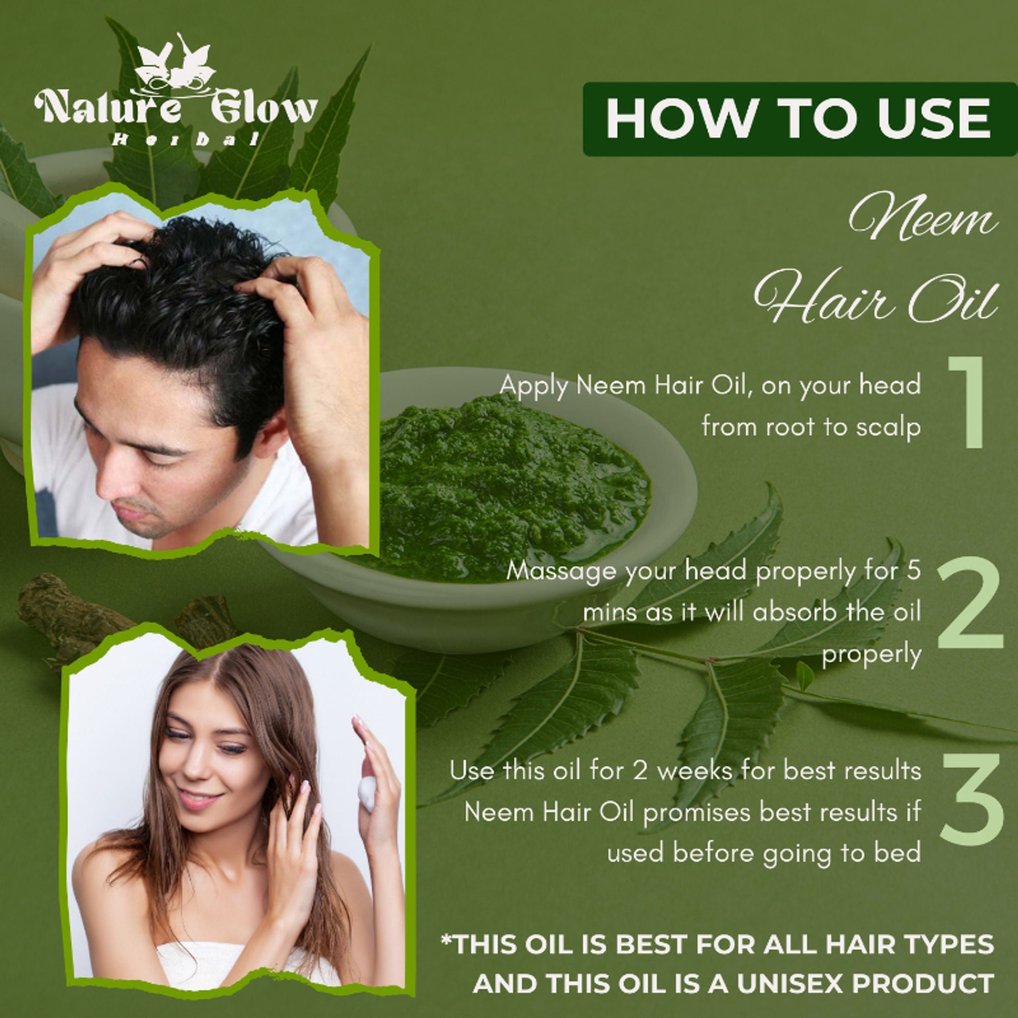 Nature Glow Herbal Neem & 4 In 1 Onion Hair Oil Combo