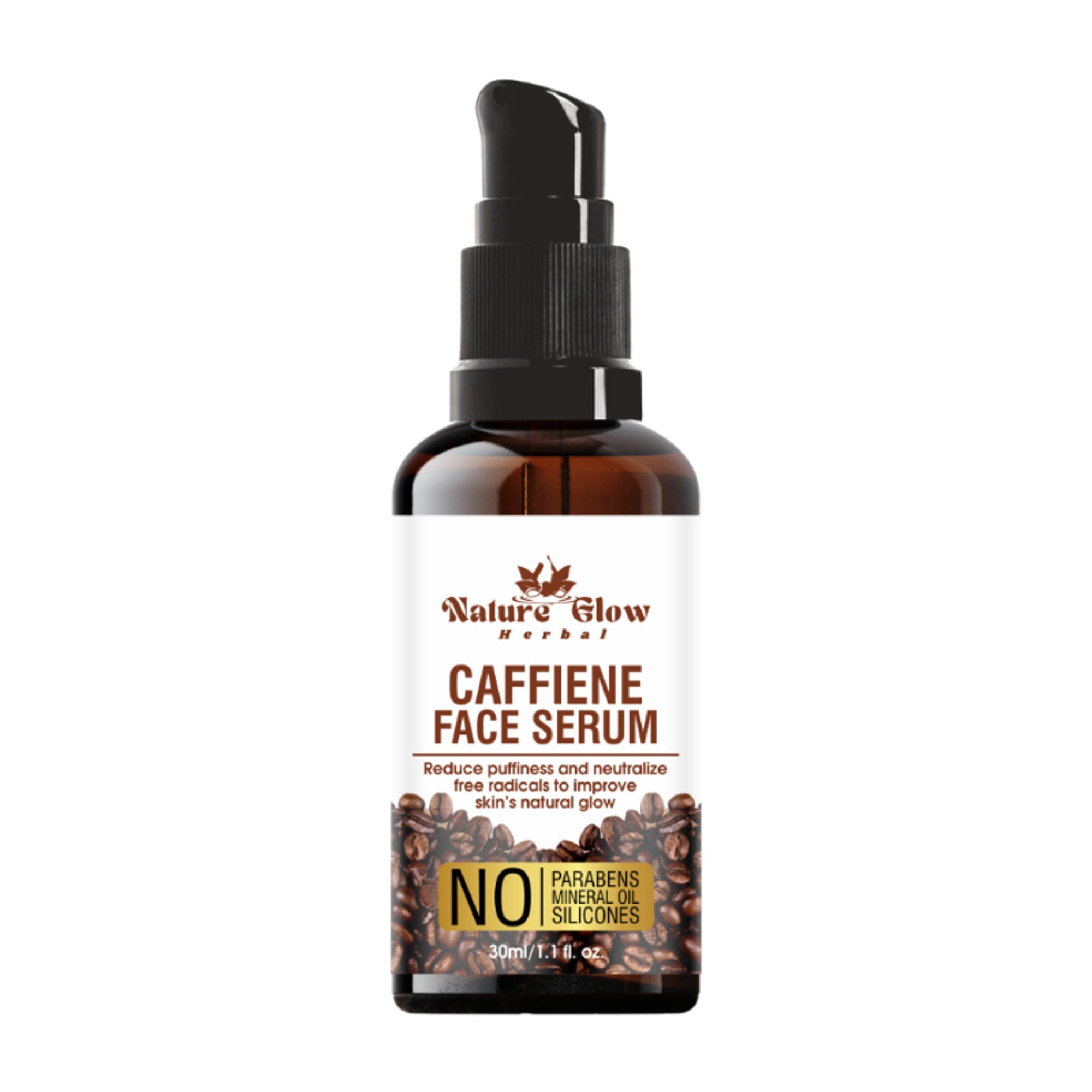 Nature Glow Herbal Caffeine Face Serum Hydrating Face Serum For Glowing Skin