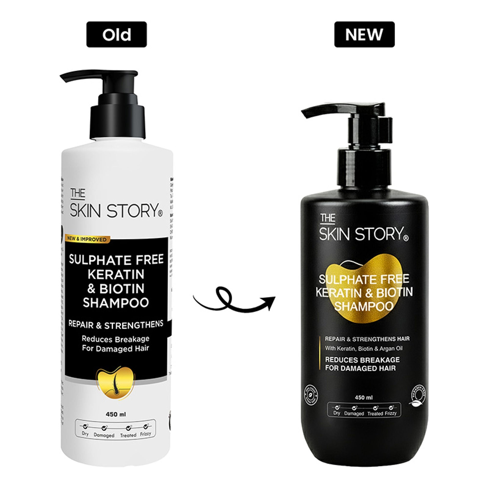 The Skin Story Sulphate Free Keratin Smooth Shampoo For Dry Damaged Hair