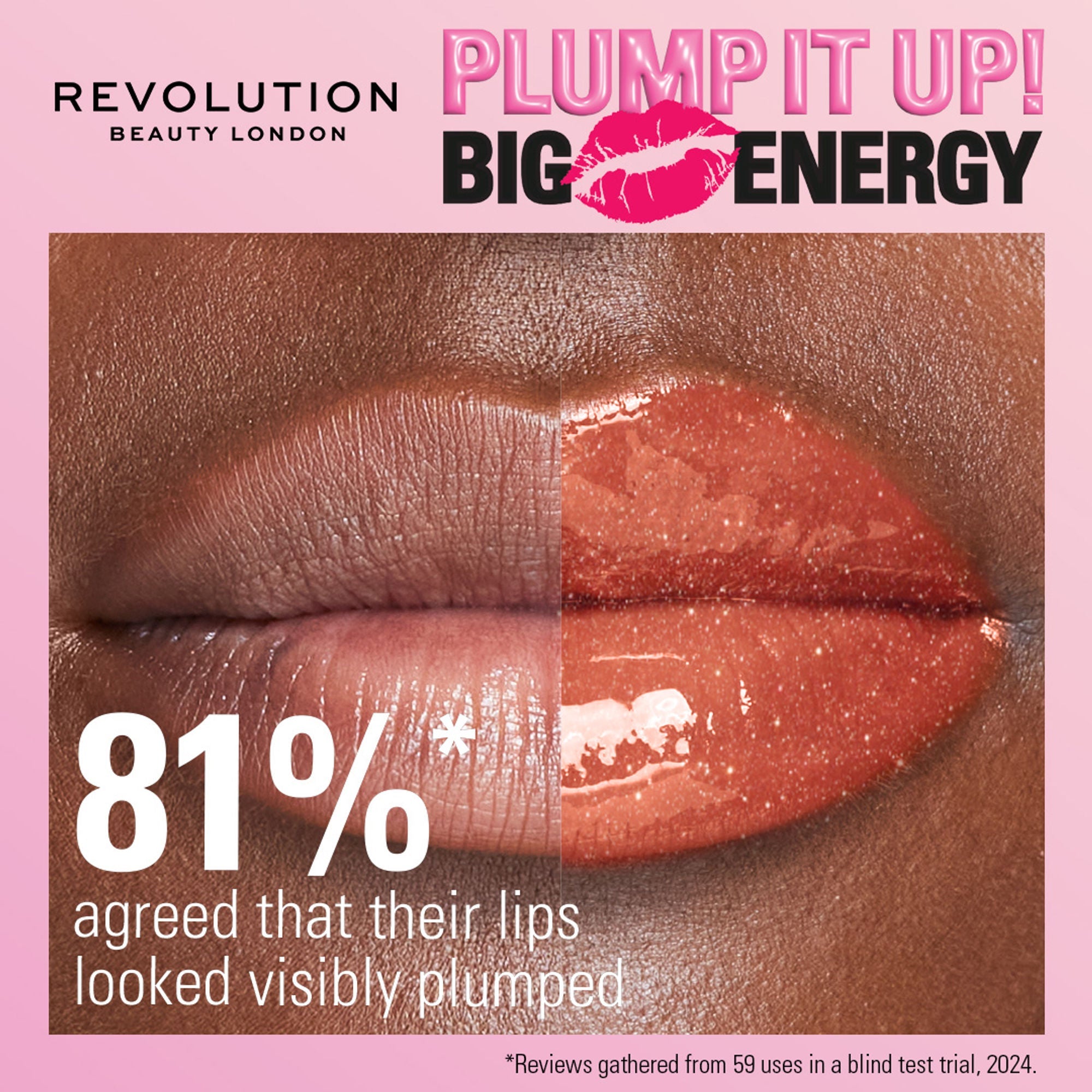 Makeup Revolution Pout Bomb Shimmer Lip Gloss - Nude Glow