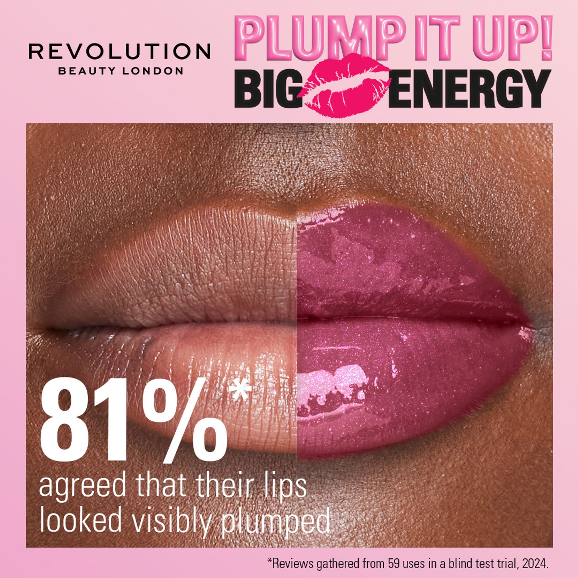 Makeup Revolution Pout Bomb Shimmer Lip Gloss - Berry Lusture