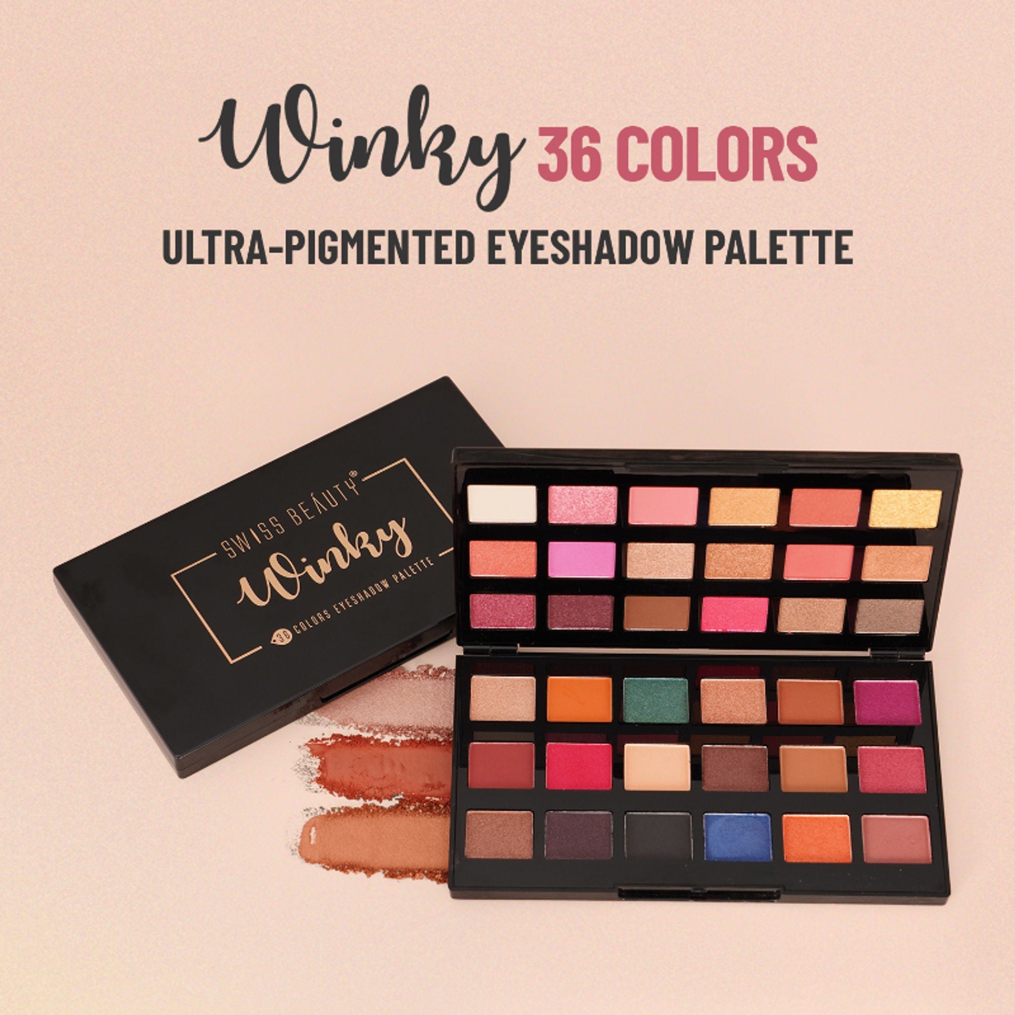 Swiss Beauty Winky 36 Colors Eyeshadow Palette - 1