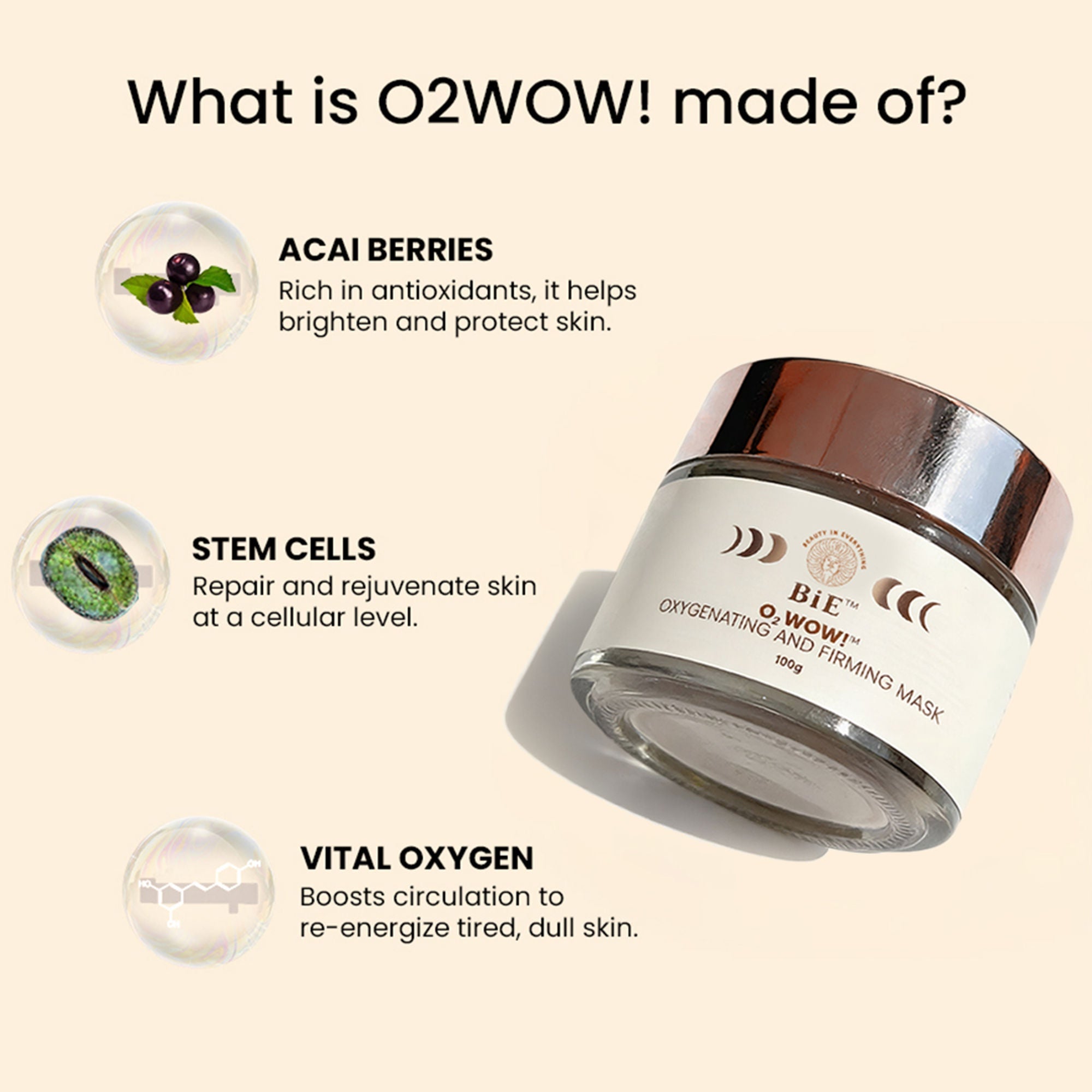 BiE O2wow!- Oxygenating & Firming Mask