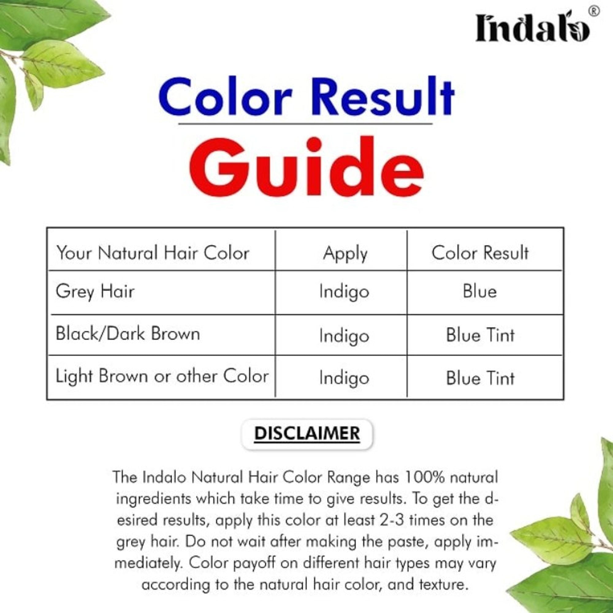Indalo Natural Indigo Hair Colour - Indigofera Tinctoria