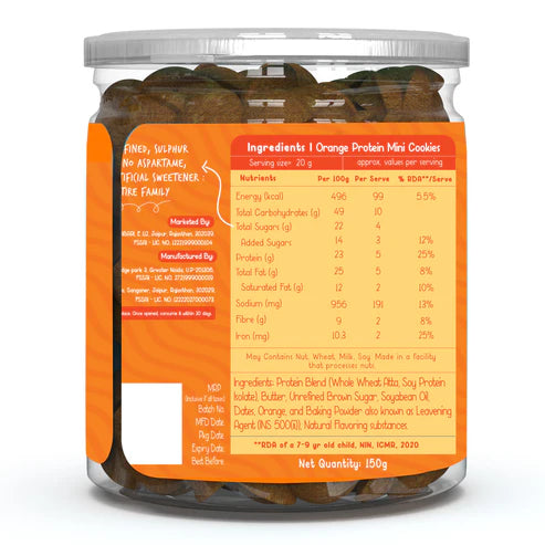 Gladful Orange Protein Mini Cookies