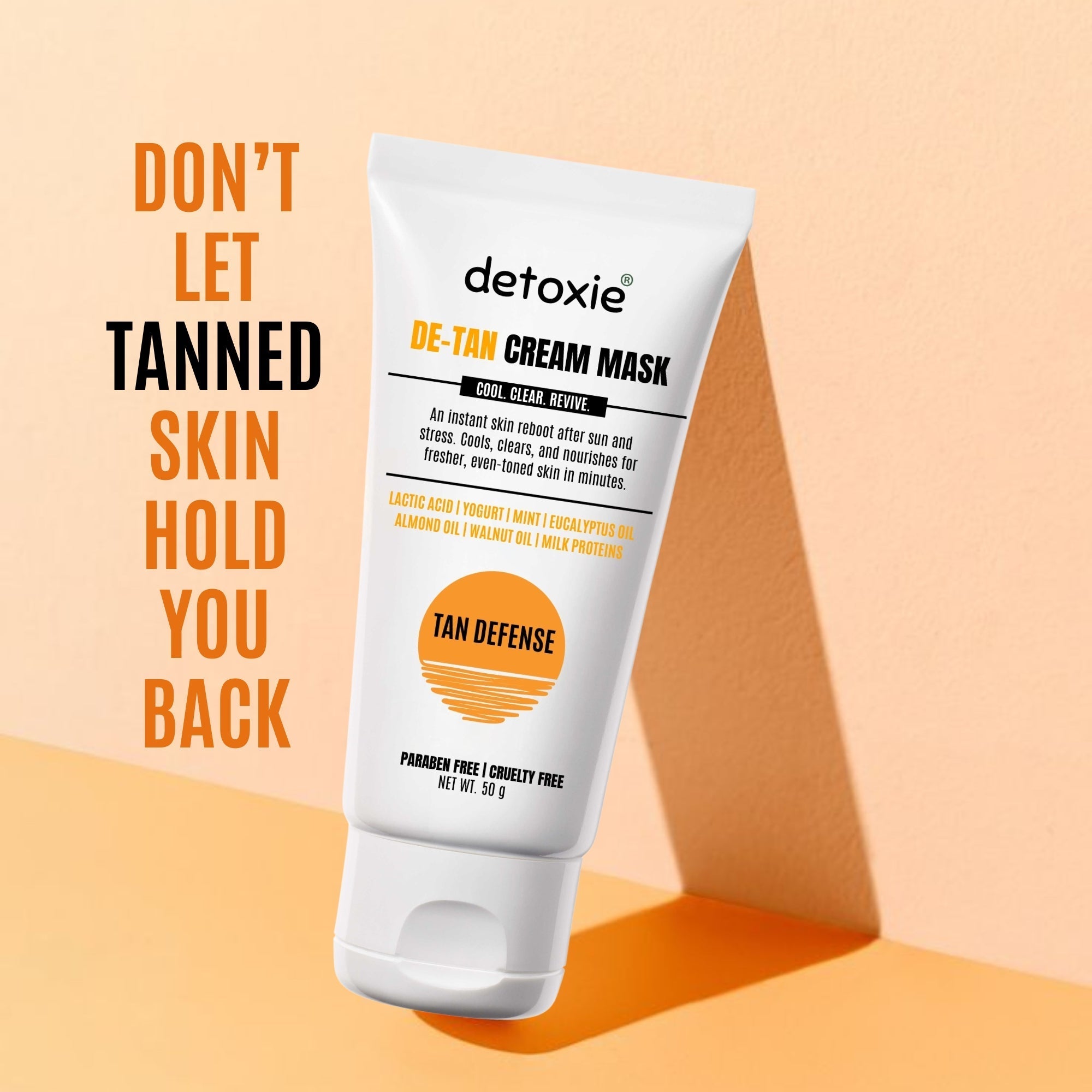 Detoxie Detan Cream Mask with Mint & Yogurt