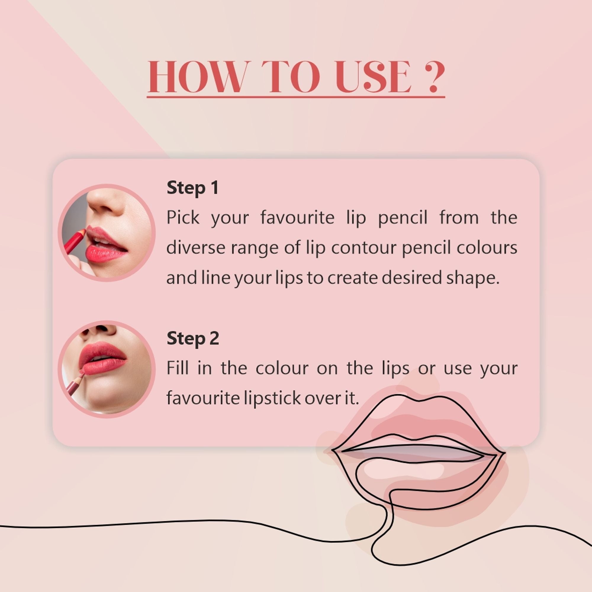 Matt Look Colorite Lip Contour Professional Matte Lip Color Pencil - First Blush 06