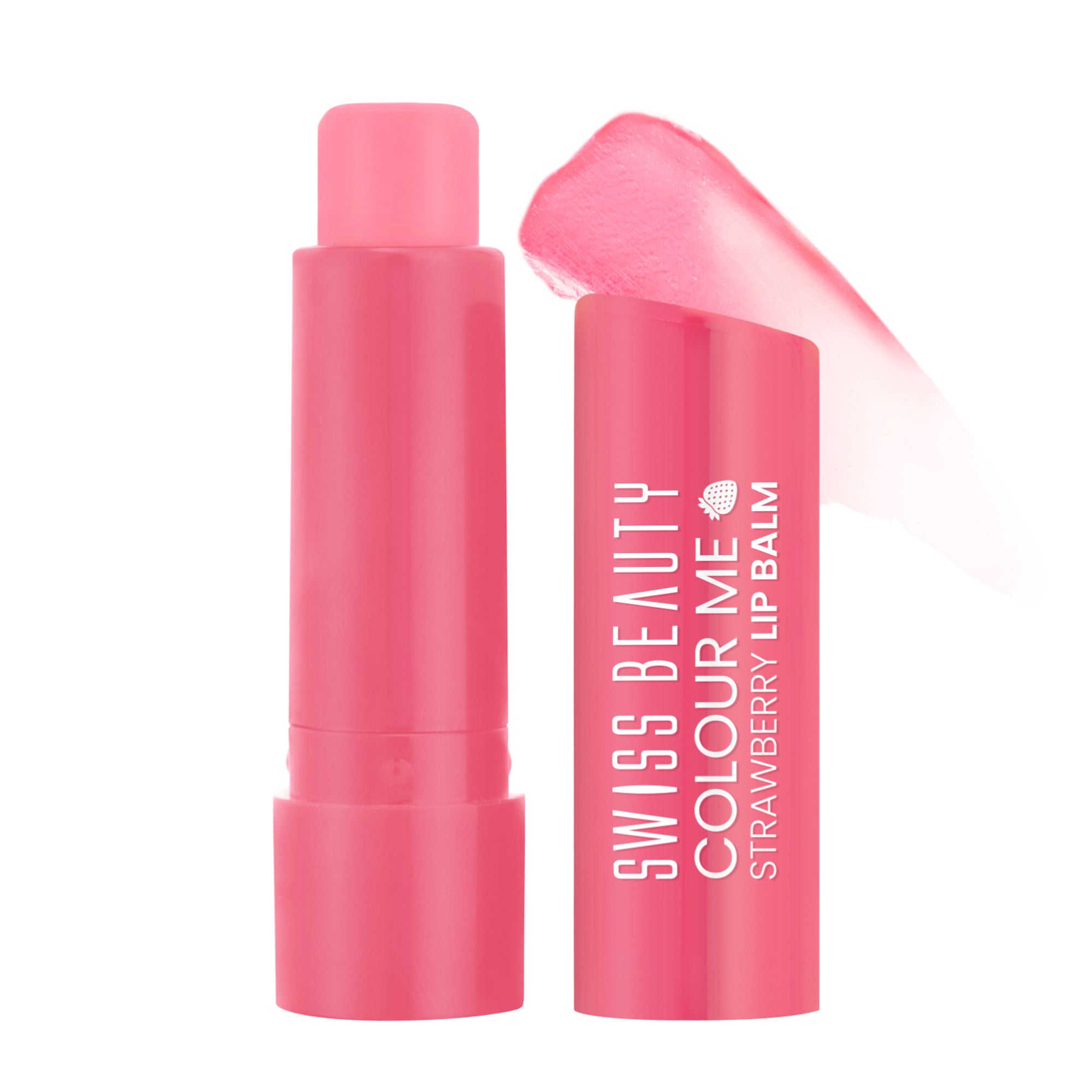 Swiss Beauty Colour Me Tinted Lip Balm For Dry With SPF 15 , Shea Butter and Vitamin E - Strawberry Slush