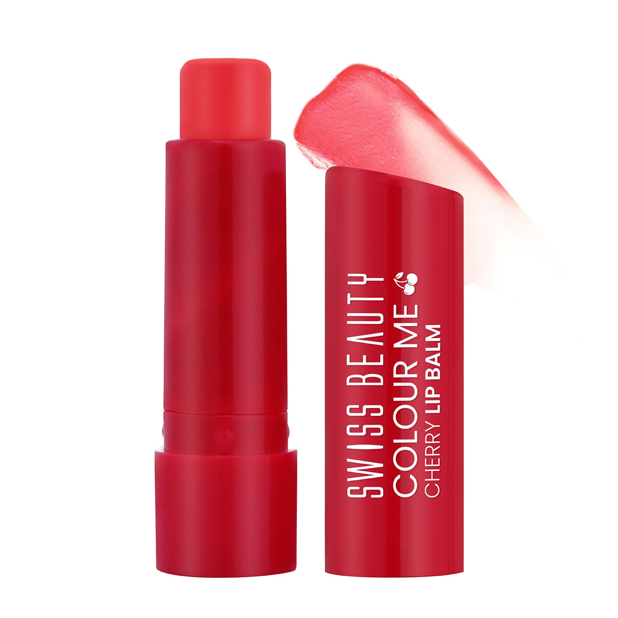 Swiss Beauty Colour Me Tinted Lip Balm For Dry With SPF 15 , Shea Butter and Vitamin E - Cherry Pop