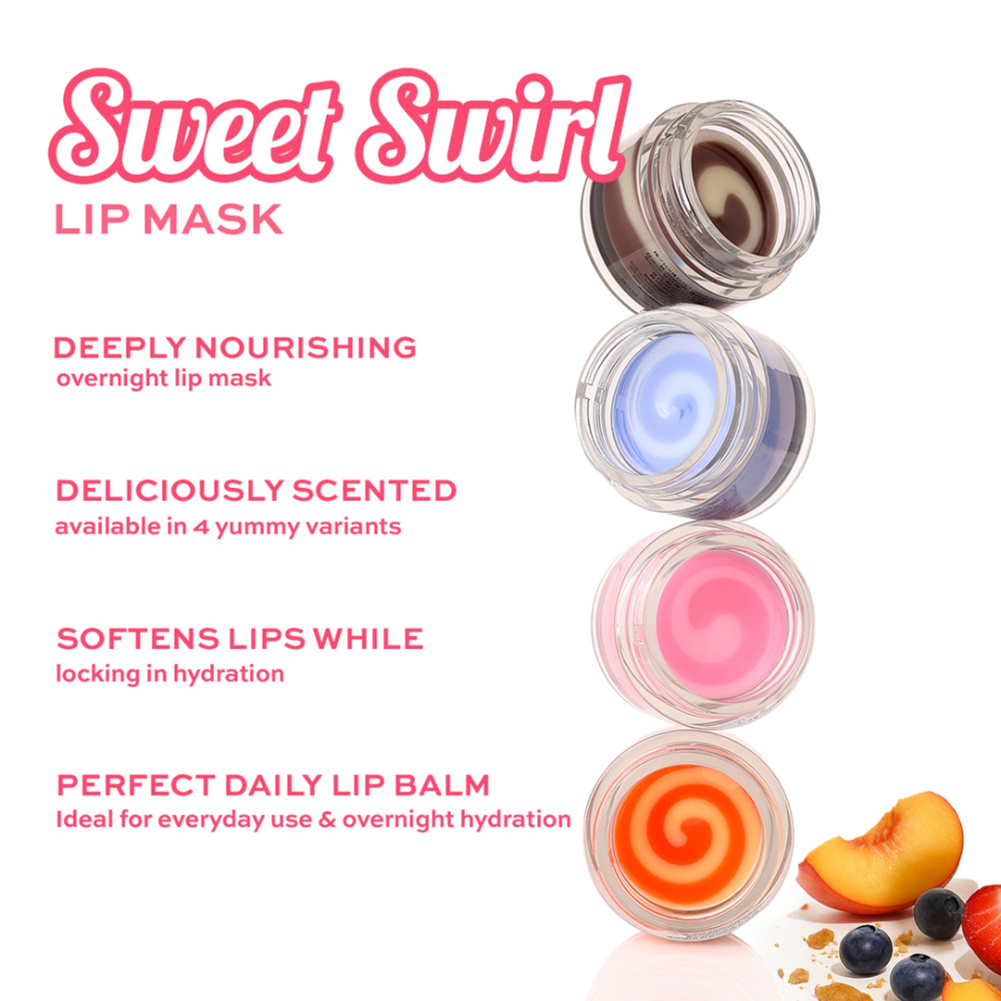 Makeup Revolution Sweet Swirl Lip Mask - Peach Melba