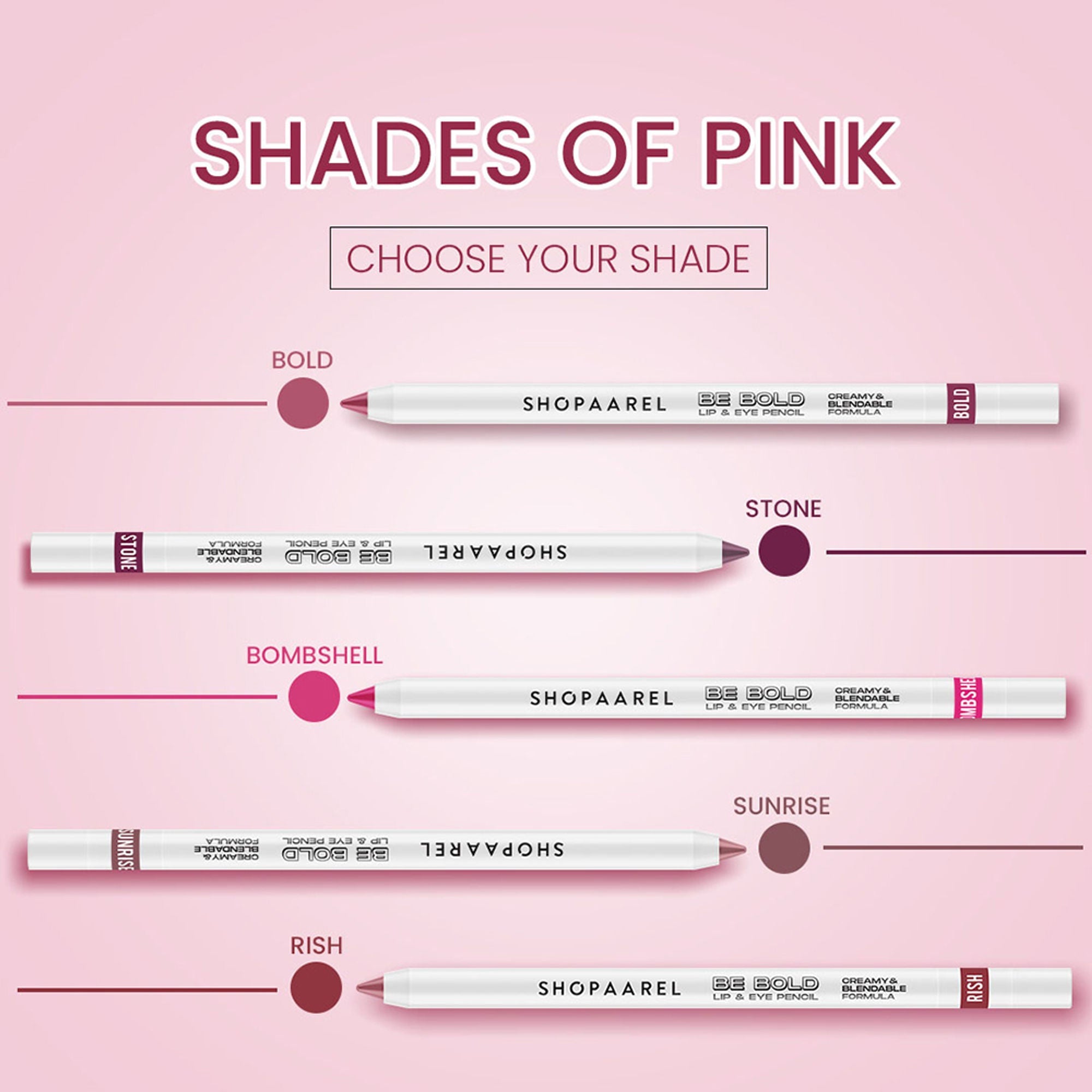 Shopaarel Be Bold Lip & Eye Pencil - Brownie