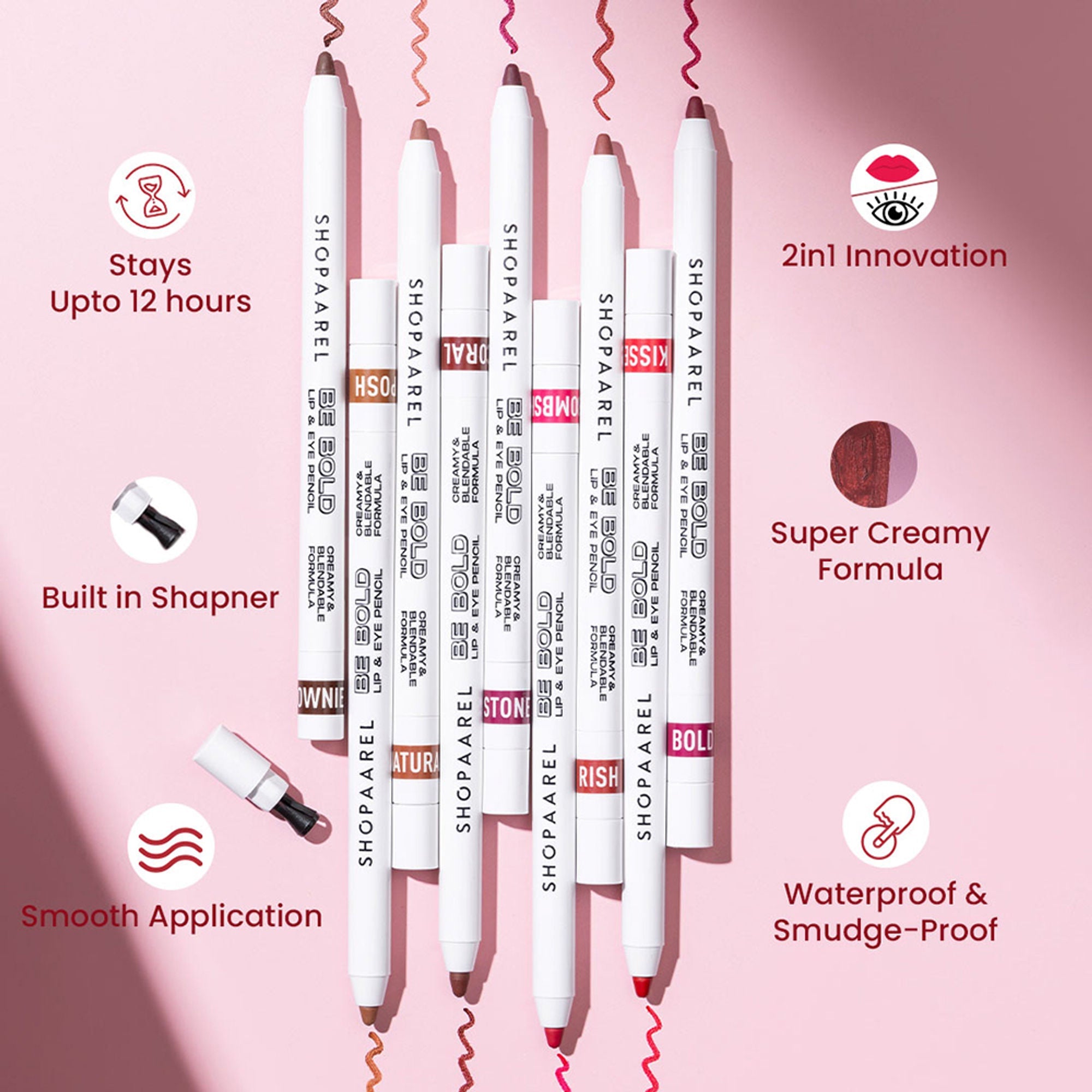 Shopaarel Be Bold Lip & Eye Pencil - Bold