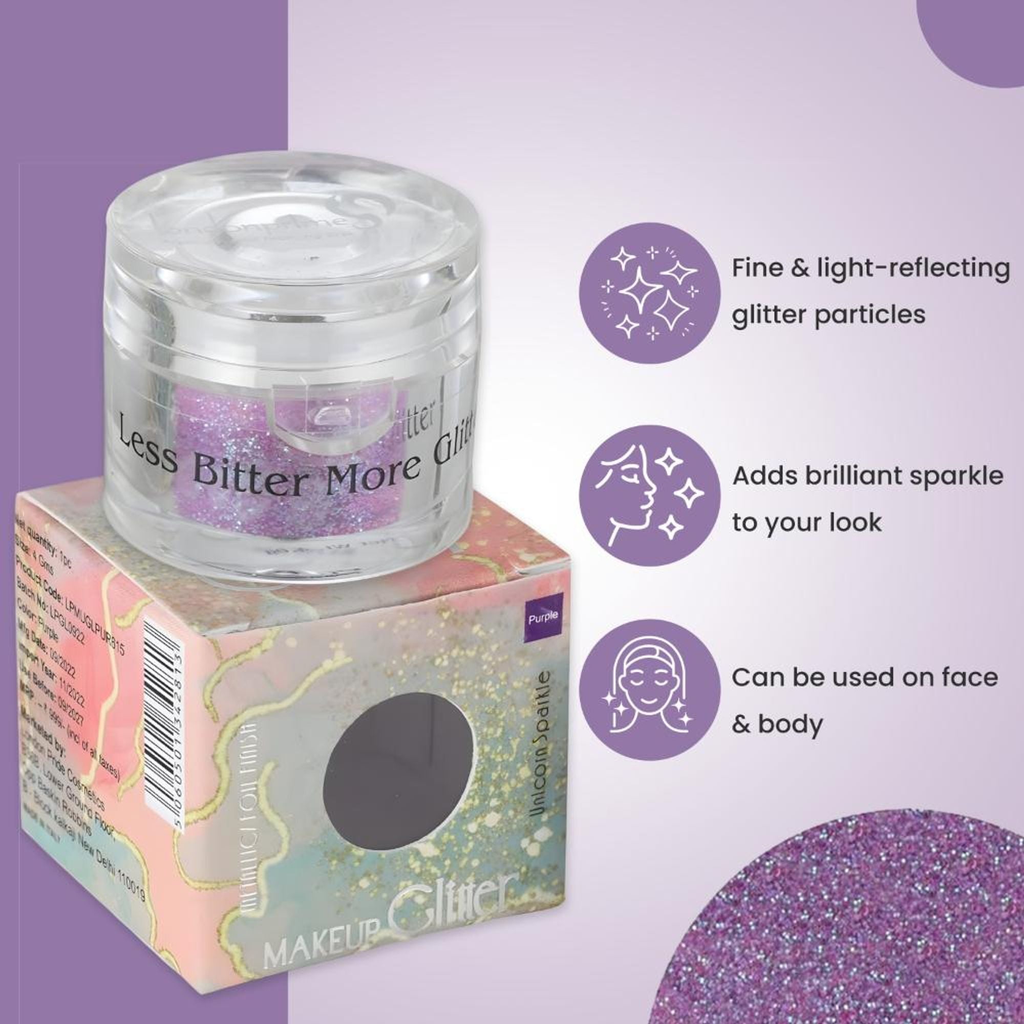 London Prime Makeup Glitter - Purple