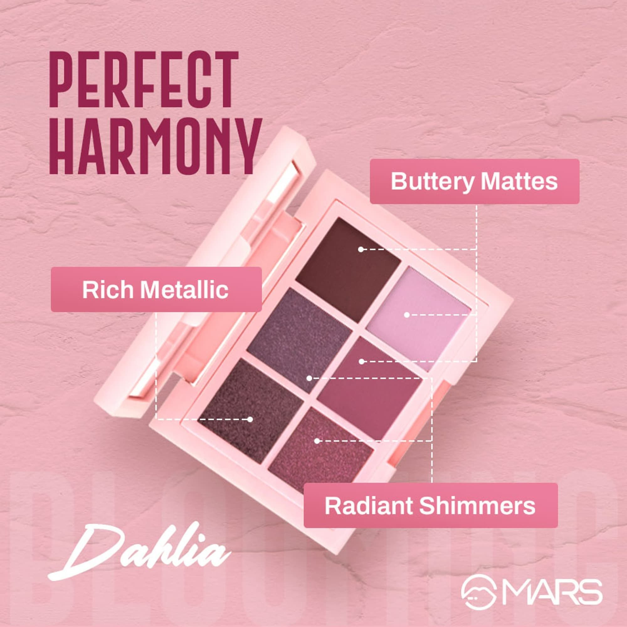 MARS Cosmetics Blooming Matte & Shimmer Eyeshadow Palette - 02 Dahlia