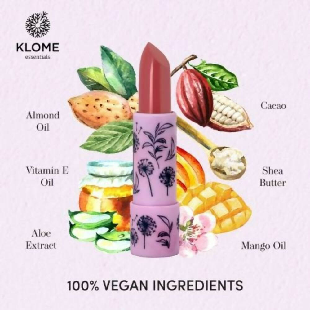 Klome Essentials Vegan Matte Lipstick-Maraschino (Dark Red)