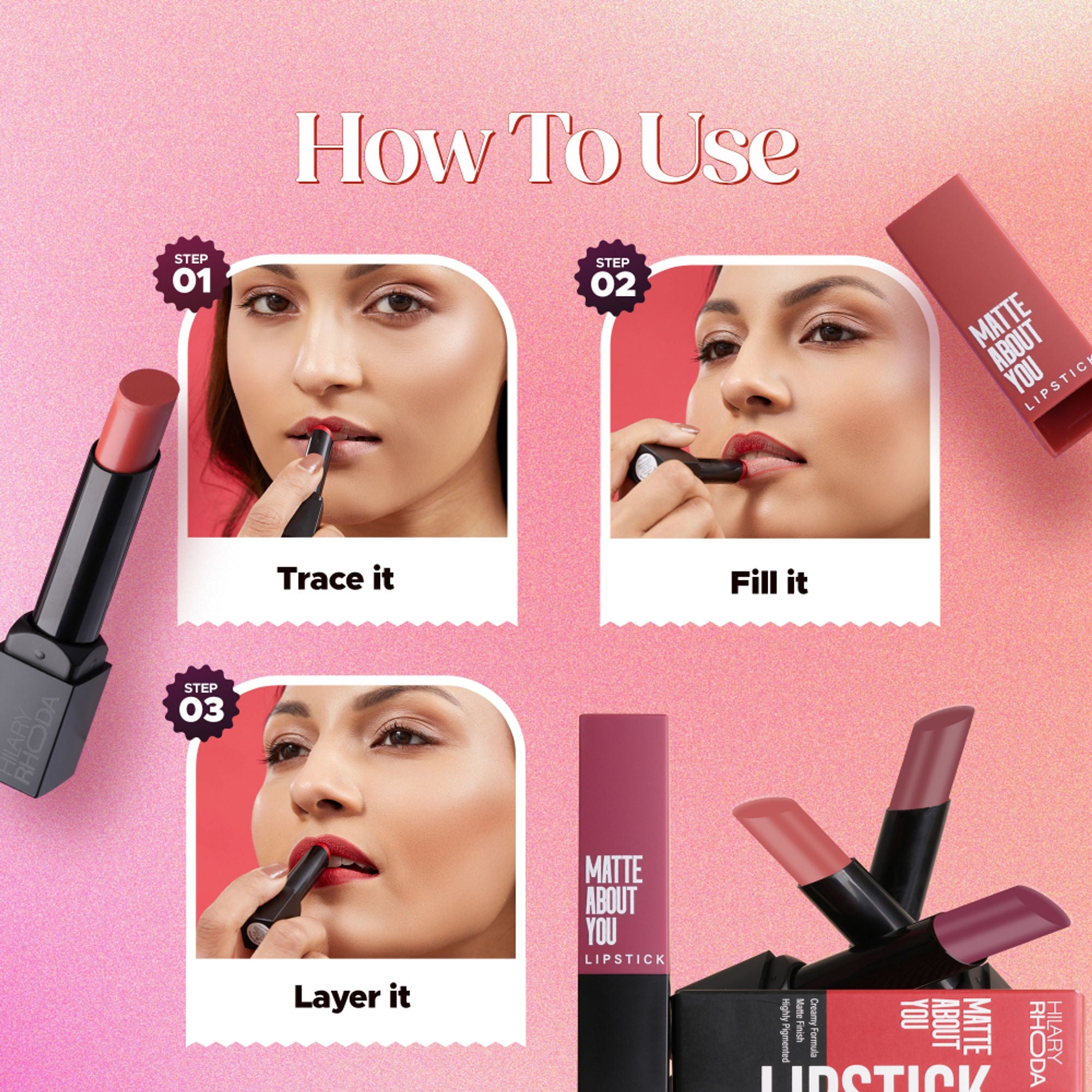 Hilary Rhoda Matte About You Lipstick - Burgundy Magic 10