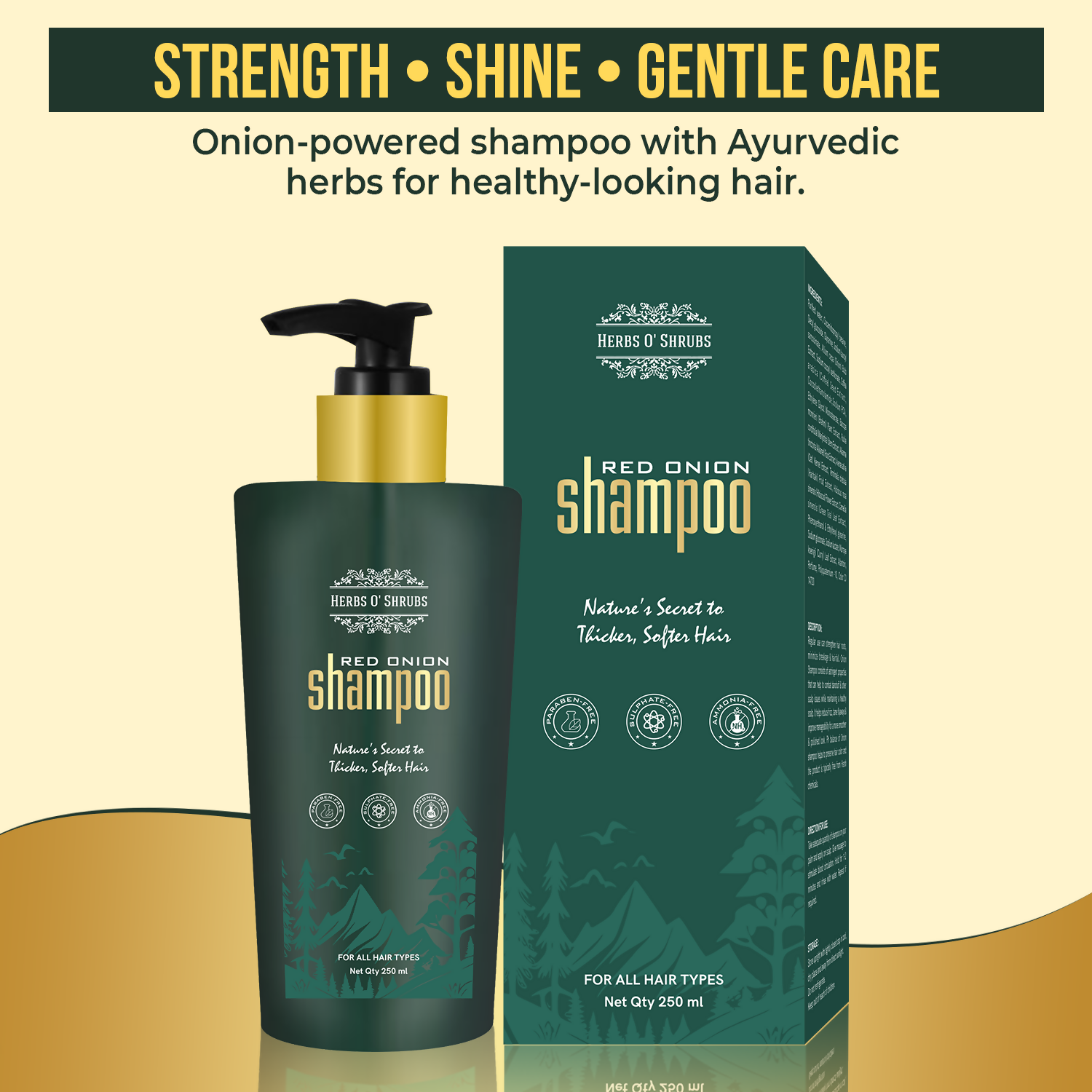 HerbsO’Shrubs Onion Strength & Shine Shampoo