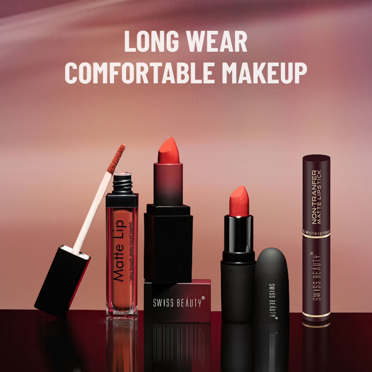 Swiss Beauty Non-Transfer Matte Lipstick - 21 Bold Wine