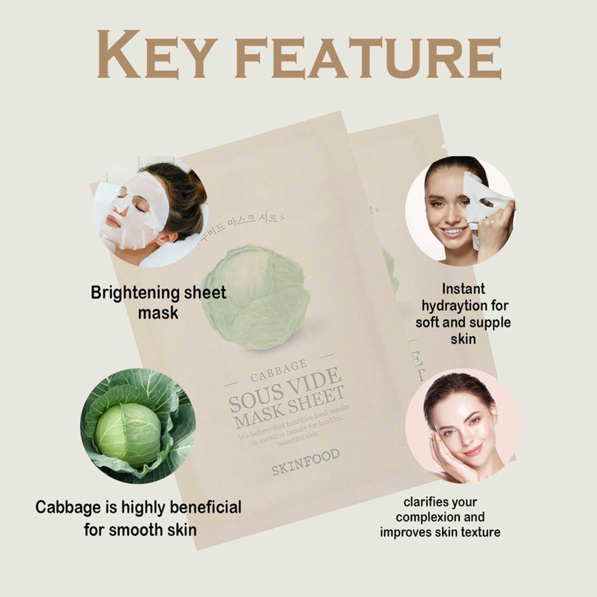 Skinfood Sous Vide Mask Sheet - Cabbage