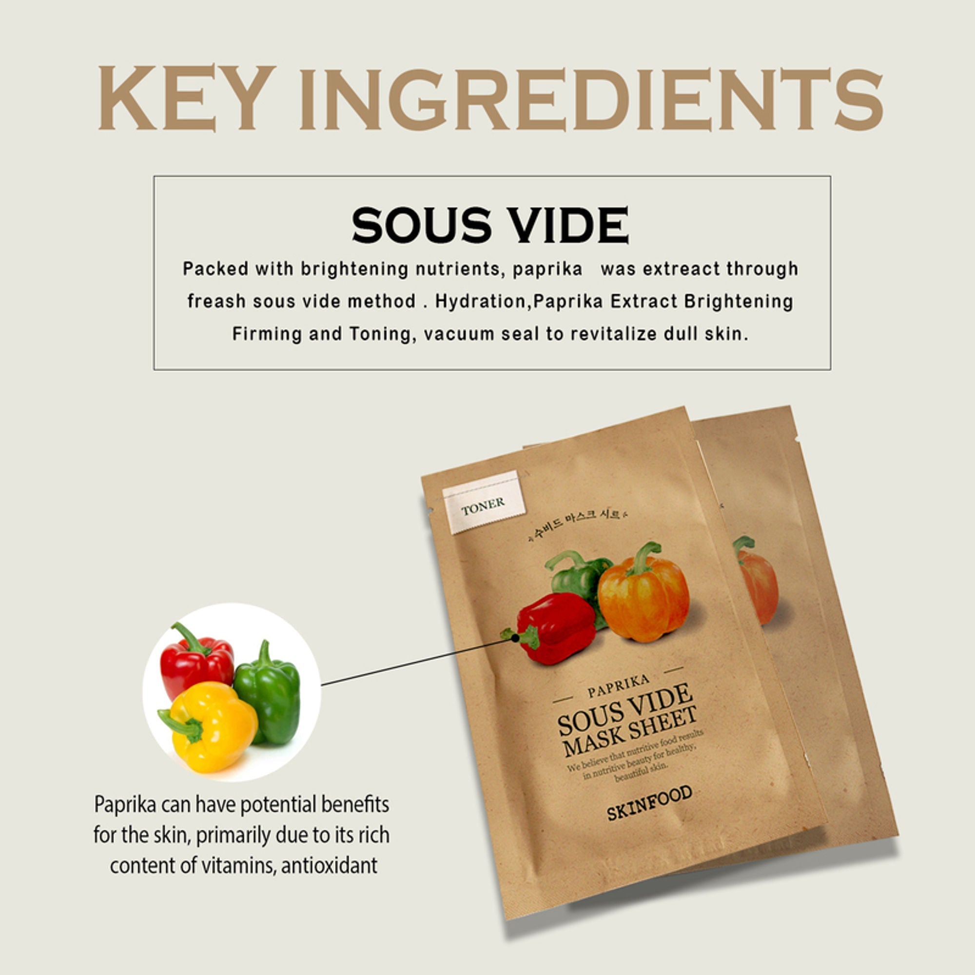 Skinfood Sous Vide Mask Sheet - Paprika