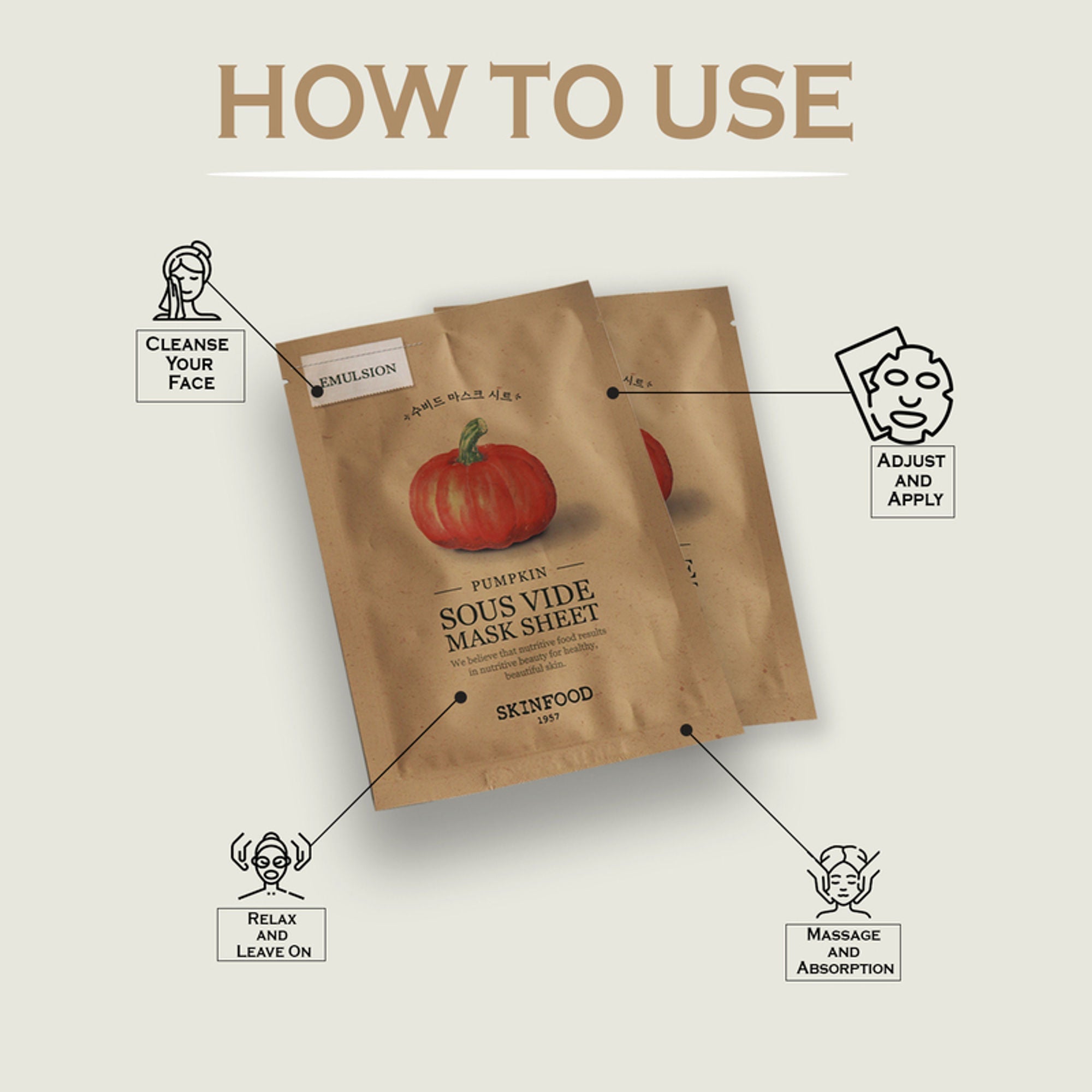 Skinfood Sous Vide Mask Sheet - Pumpkin