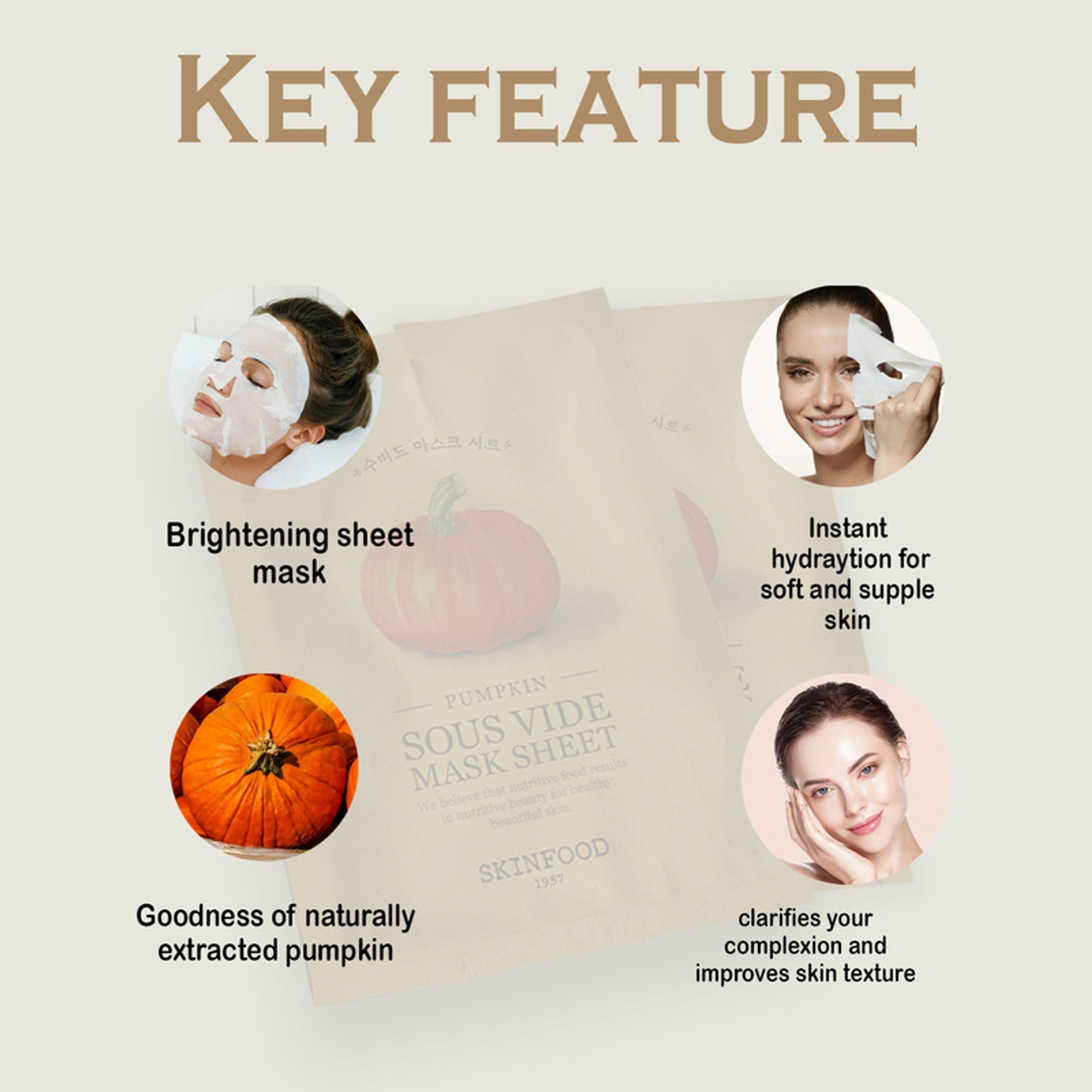 Skinfood Sous Vide Mask Sheet - Pumpkin