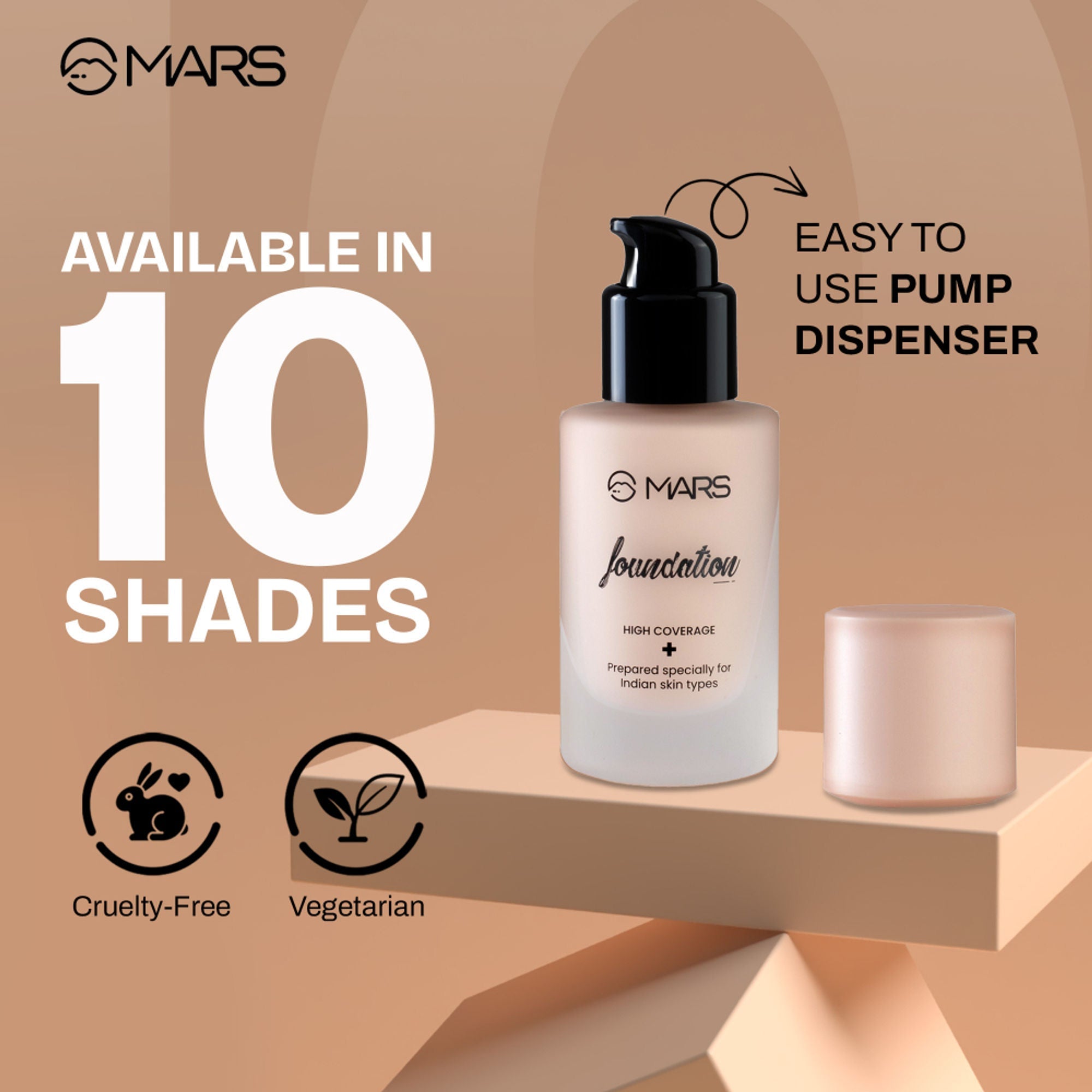 MARS Cosmetics SPF50 PA++++ High Coverage Liquid Foundation - 5