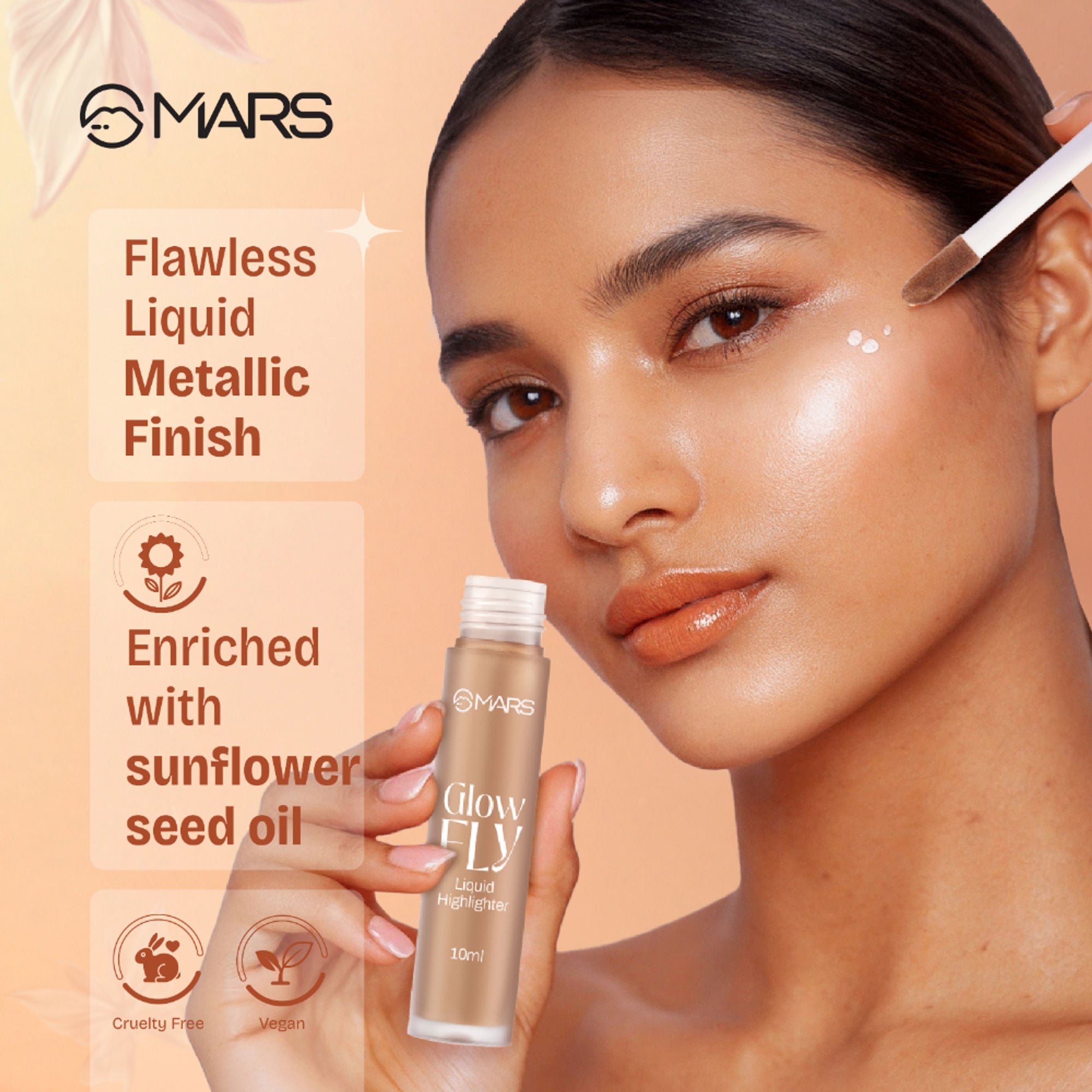 MARS Cosmetics Glow Fly Liquid Highlighter - 01-Winged Rose