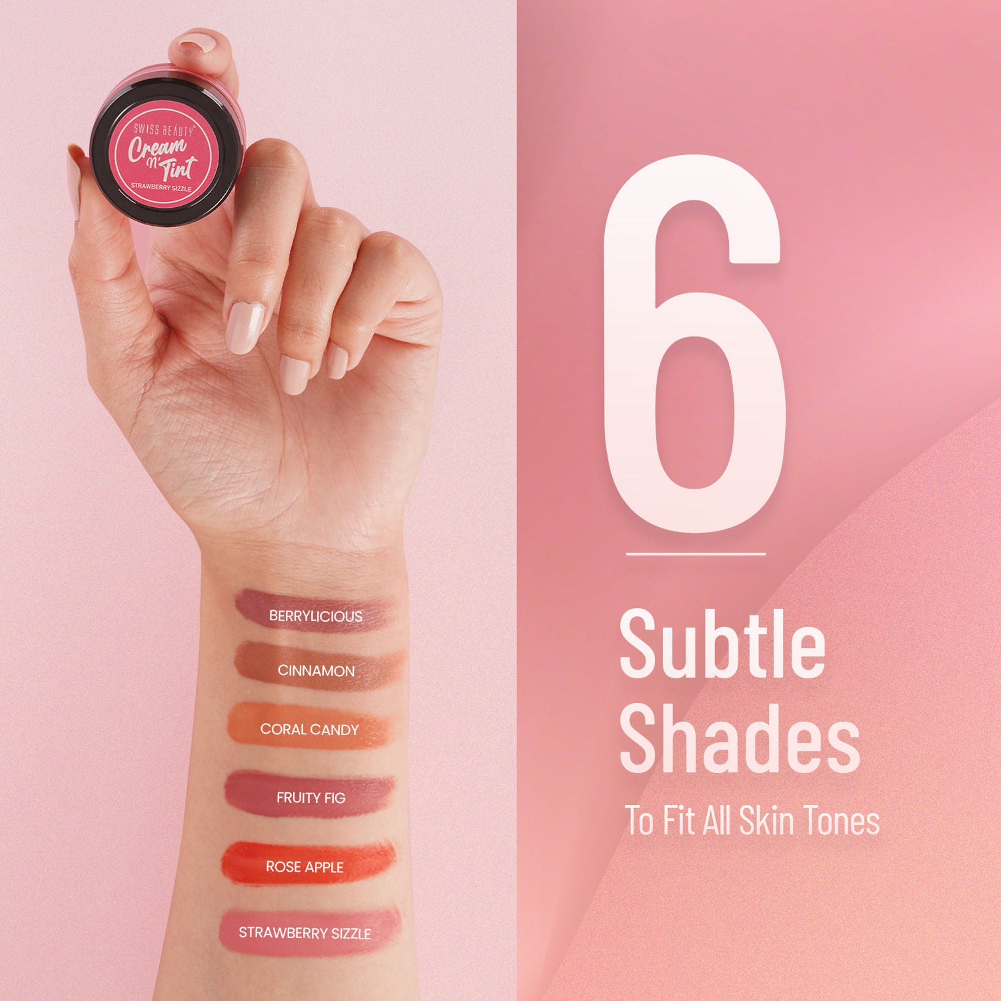 Swiss Beauty Lip & Cheek Cream - Strawberry Sizzle