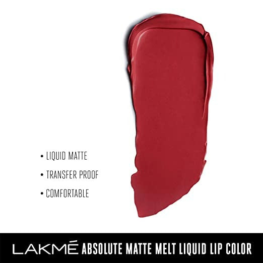 Lakme Absolute Matte Melt Liquid Lip Color-Red Smoke