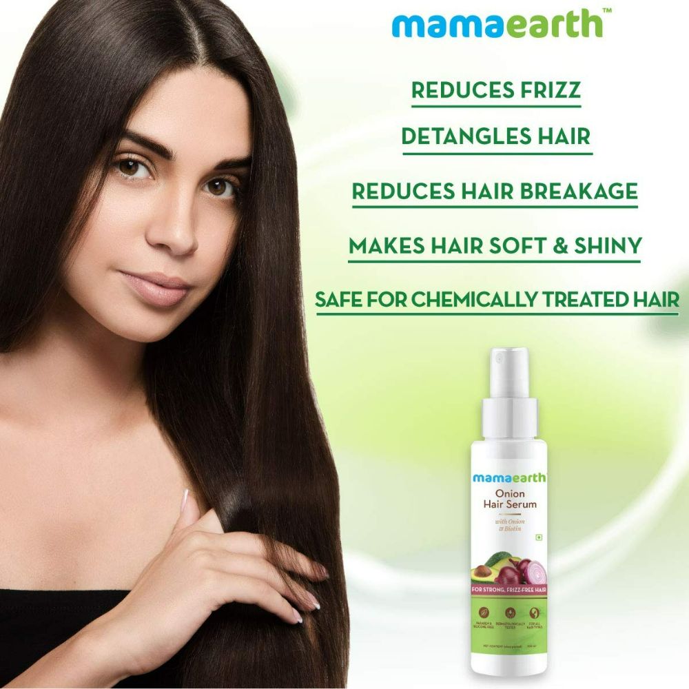 Mamaearth Onion Hair Serum For Strong , Frizz Free Hair (100 ml)