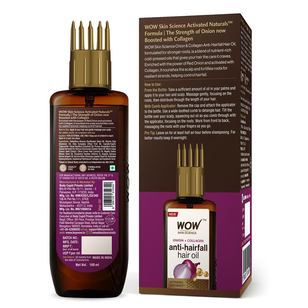 Wow Skin Science Onion Black Seed Hair Oil