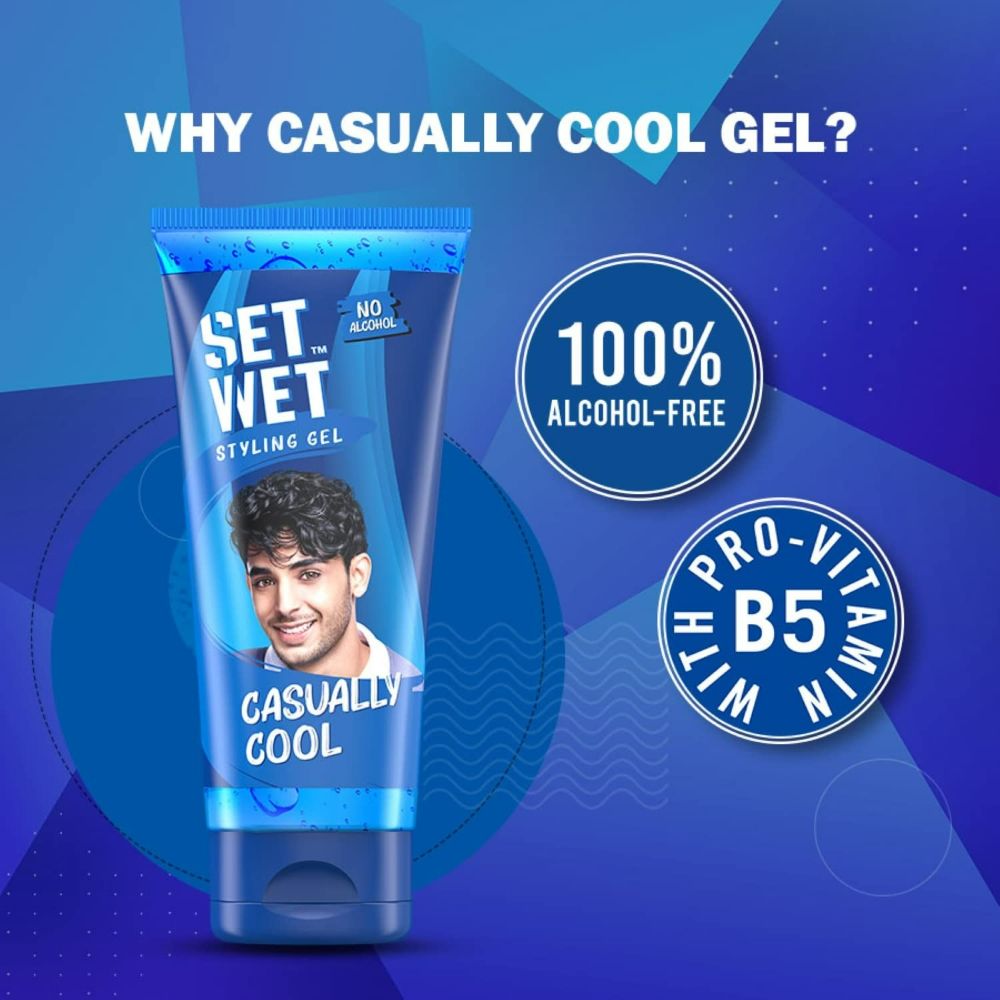 Set Wet Styling Hair Gel for Men cool (Medium Hold)