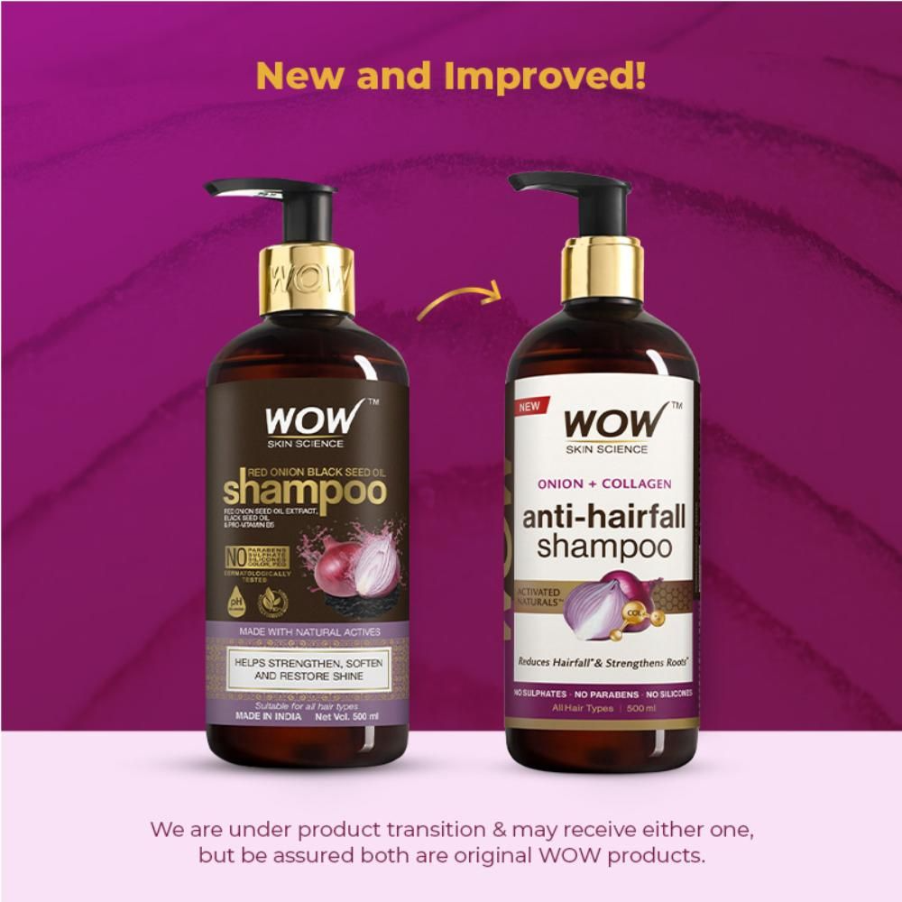 Wow Skin Science Red Onion Black Seed Oil Shampoo