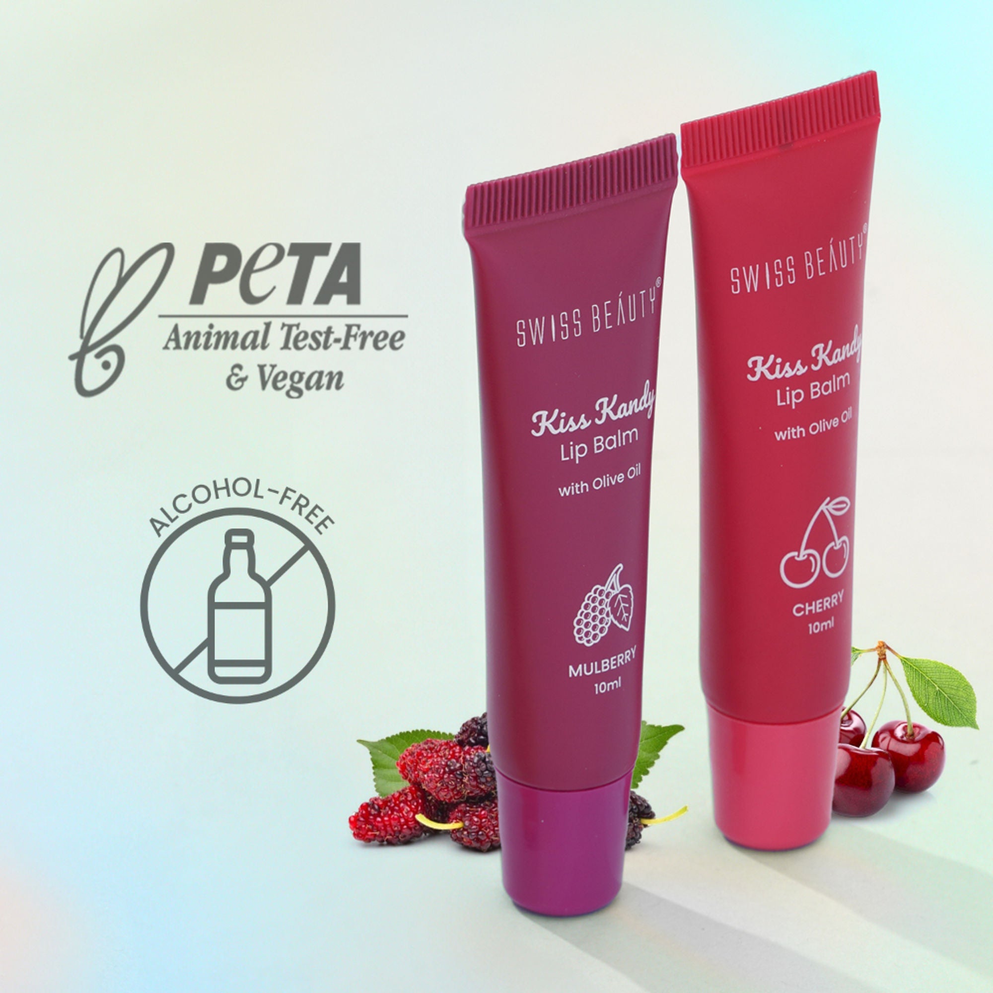 Swiss Beauty Kiss Kandy Tinted Lip Balm | Non-Sticky with Olive Oil & Vitamin E - 01 Peach