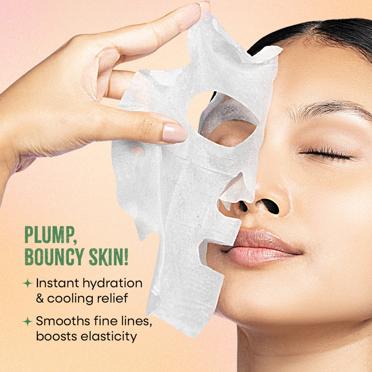 Nykaa Green Tea + Aloe Vera Sheet Mask For Hydrated Skin - Formulated in Korea - For All Skin Types - Watermelon And Hyaluronic Acid
