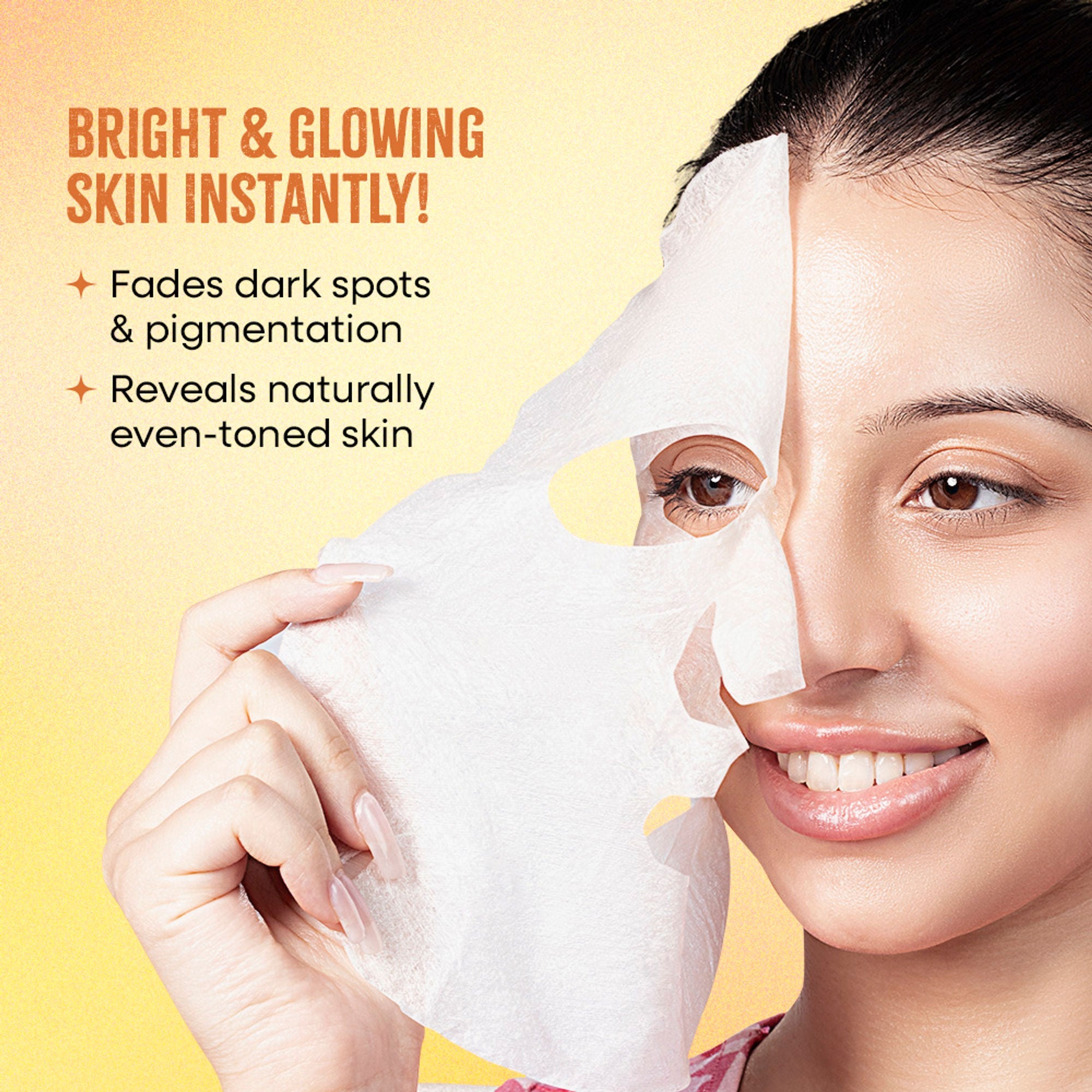 Nykaa Naturals Korean Sheet Mask With Turmeric & Vitamin C For Glow & Brightening