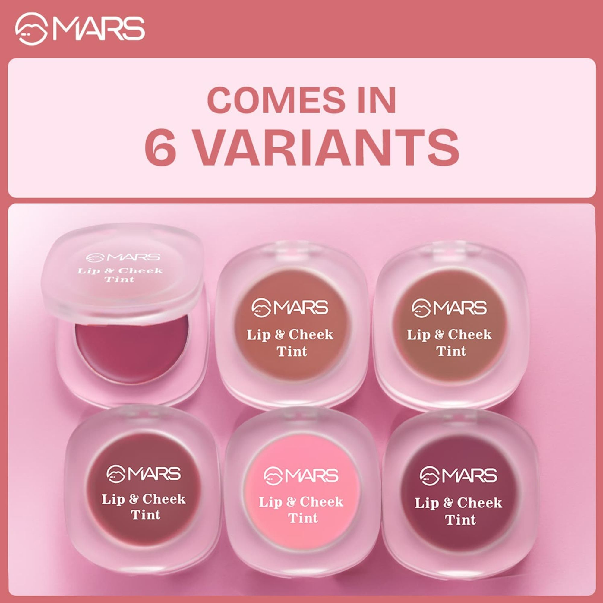 MARS Cosmetics Lip & Cheek Tint for Bold Pop Color - 01-Dusty Rose
