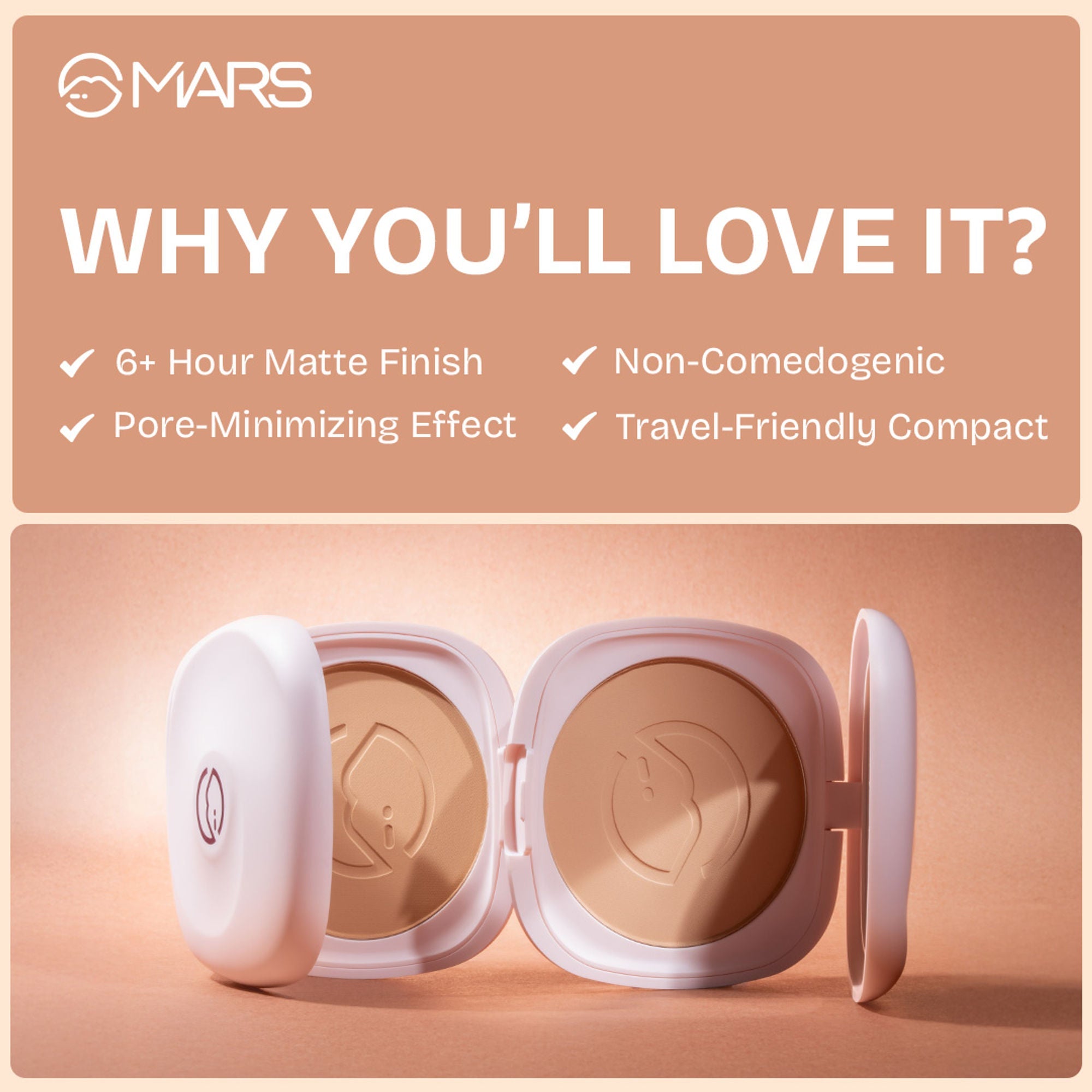 MARS Cosmetics Zero Oil Compact Powder - 04-Medium Beige