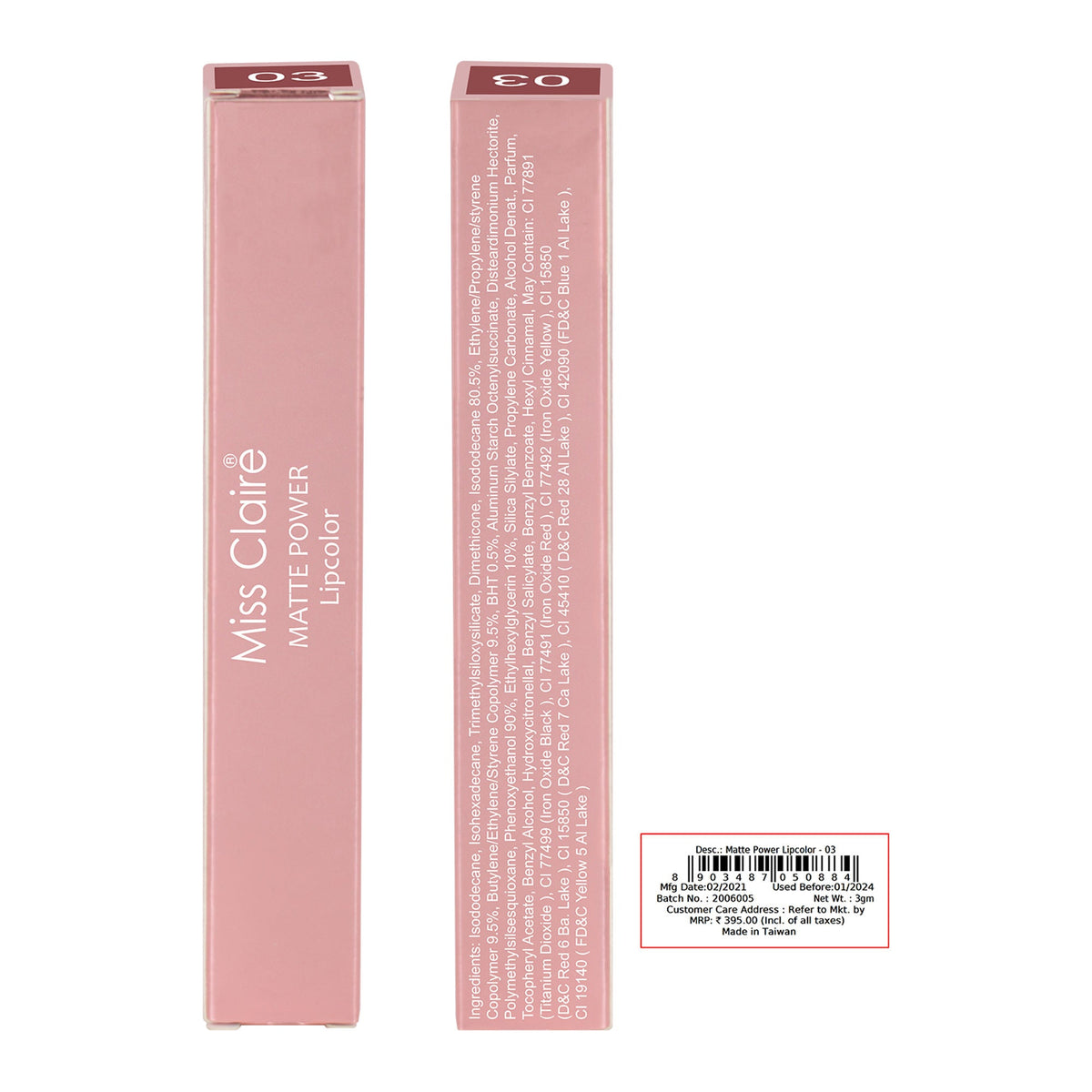 Miss Claire Matte Power Lipcolor - 3