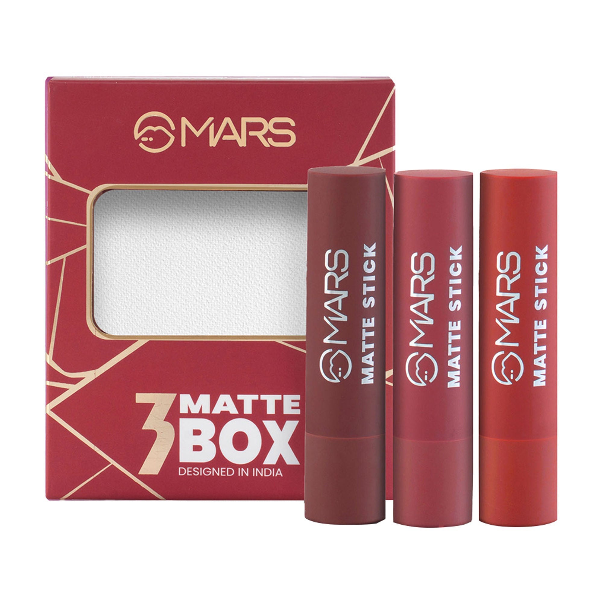 MARS Cosmetics Matte Lipsticks Box - 01 Reds and Maroons