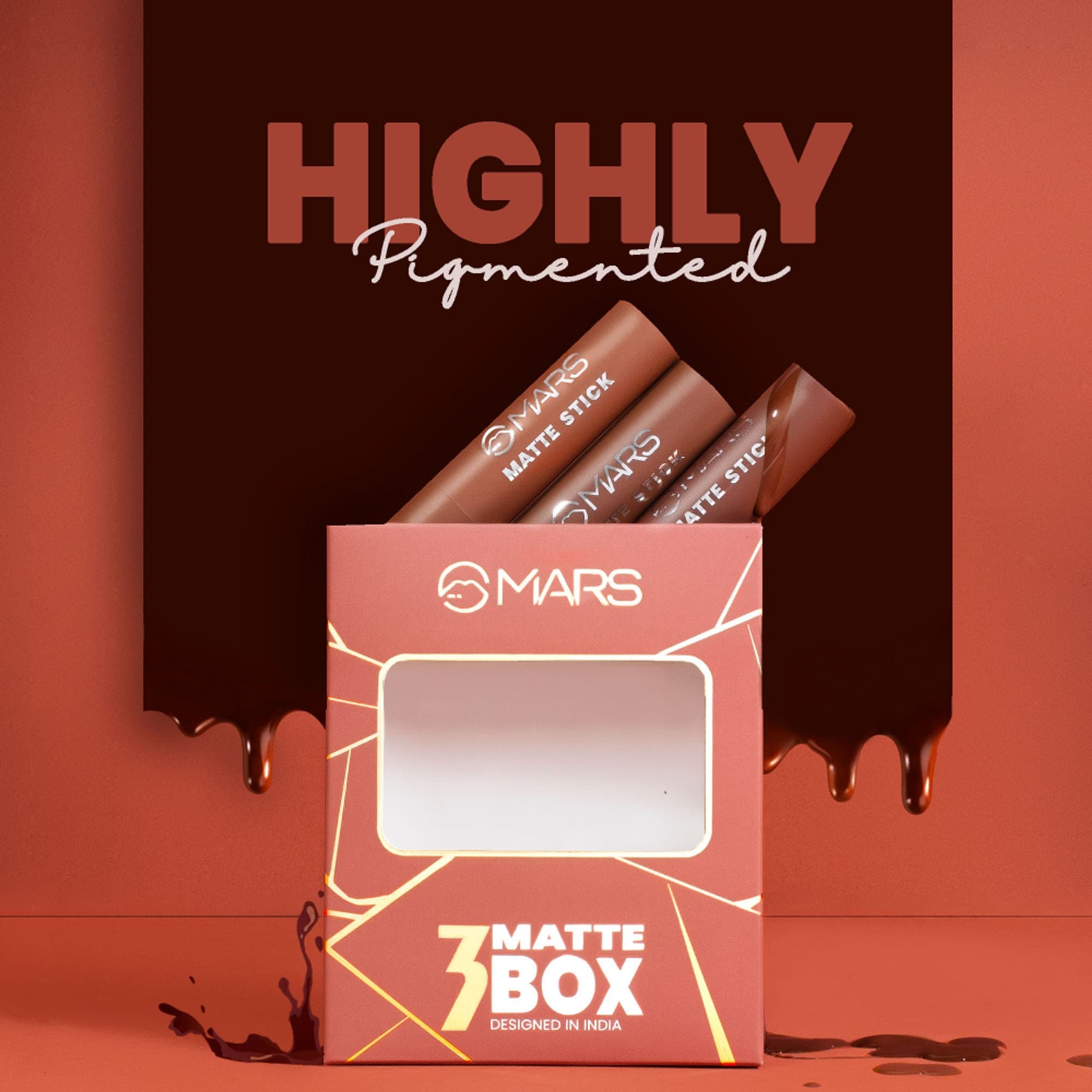 MARS Cosmetics Matte Lipsticks Box - 02 Peaches and Nudes