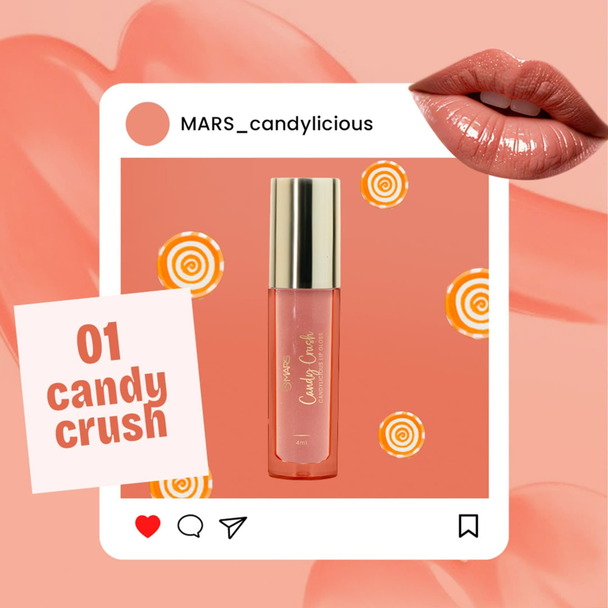 MARS Cosmetics Candylicious Colored Lip Gloss - Candy Crush