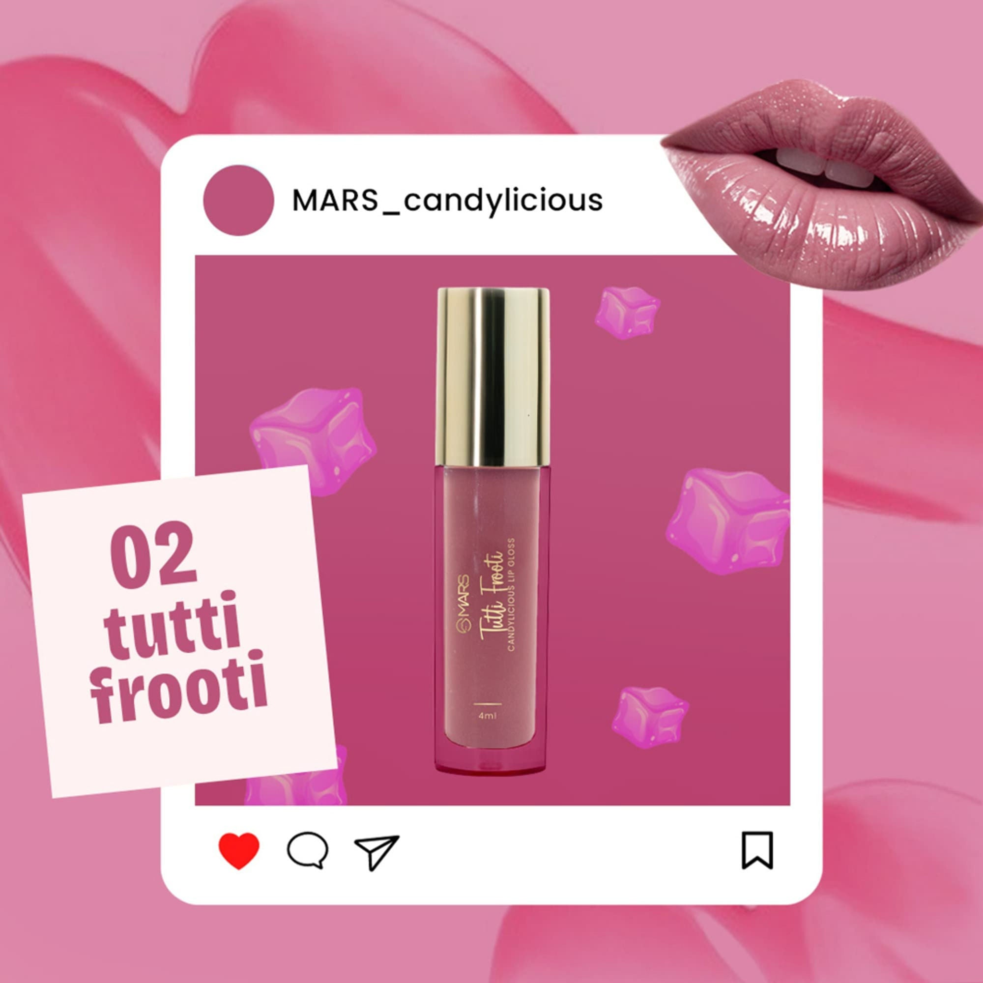 MARS Cosmetics Candylicious Colored Lip Gloss - Tutti Frooti