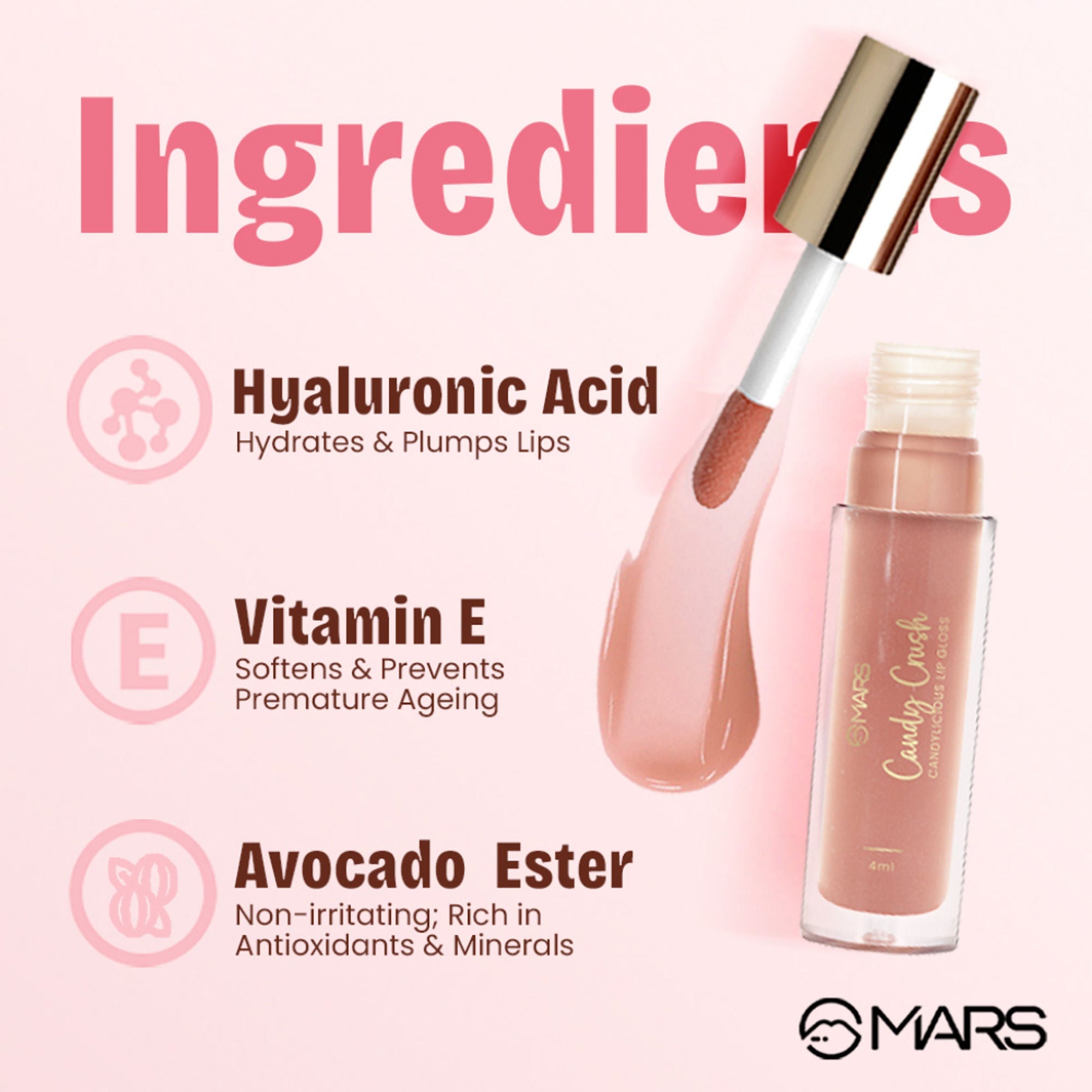 MARS Cosmetics Candylicious Colored Lip Gloss - Caramel Crunch