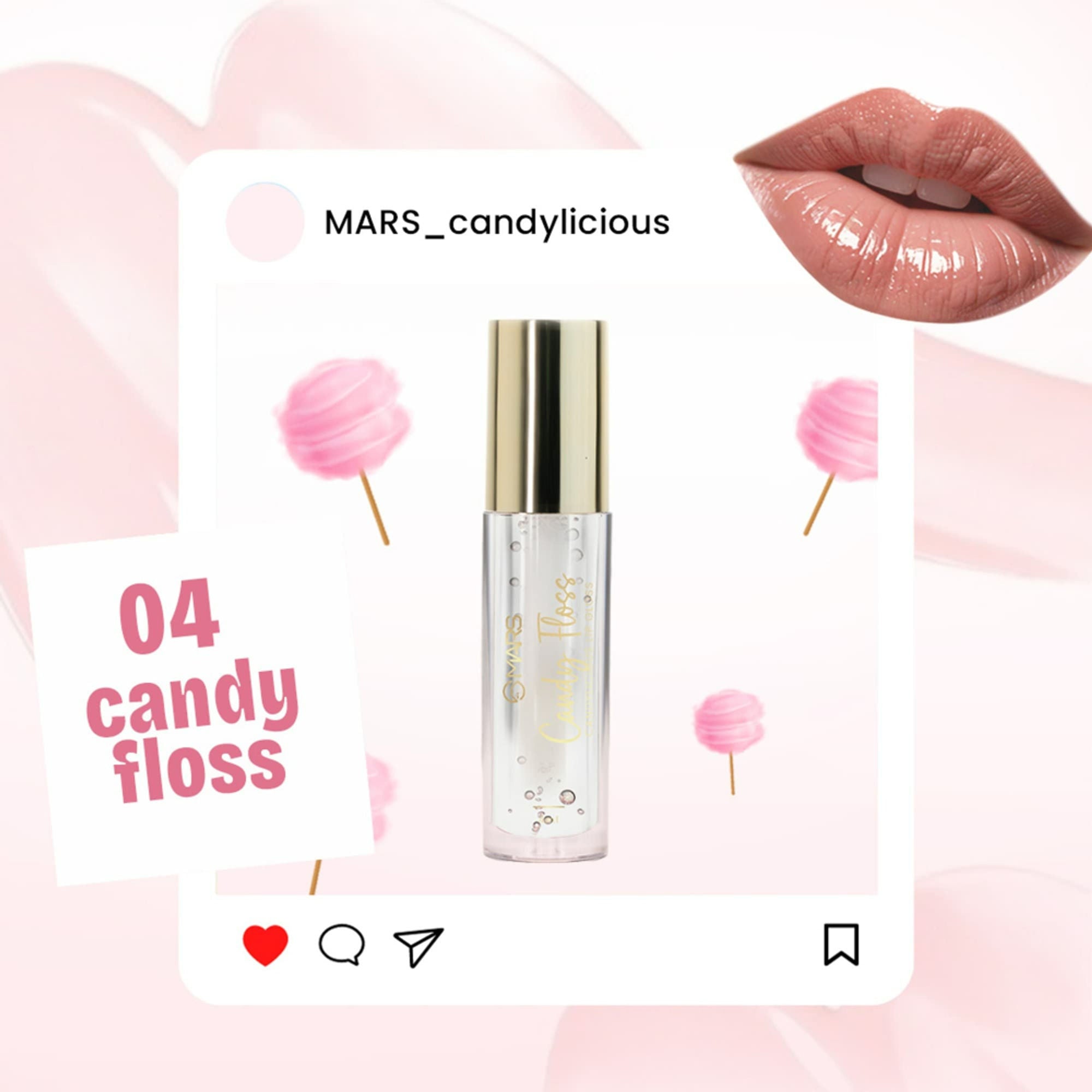 MARS Cosmetics Candylicious Colored Lip Gloss - Candy Floss