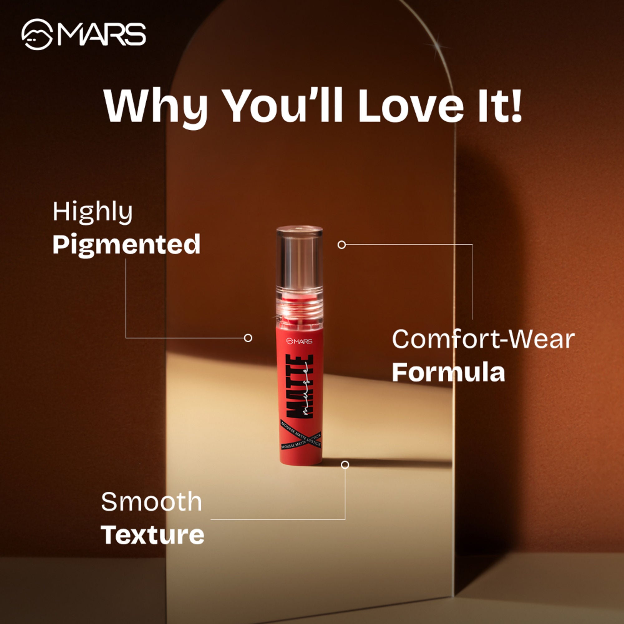 MARS Cosmetics Mousse Matte Lipstick - Love Lady