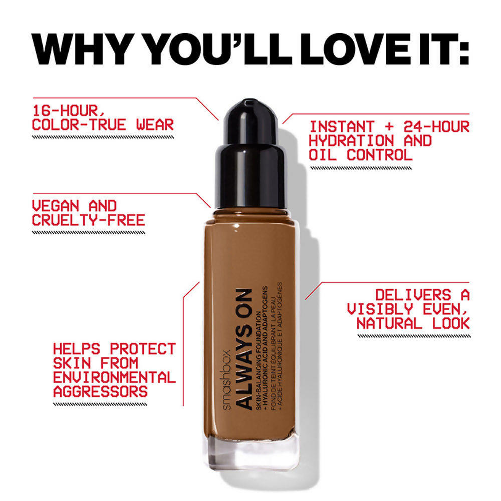 Smashbox Always On Foundation M20N (Level Two Medium With A Neutral Undertone)