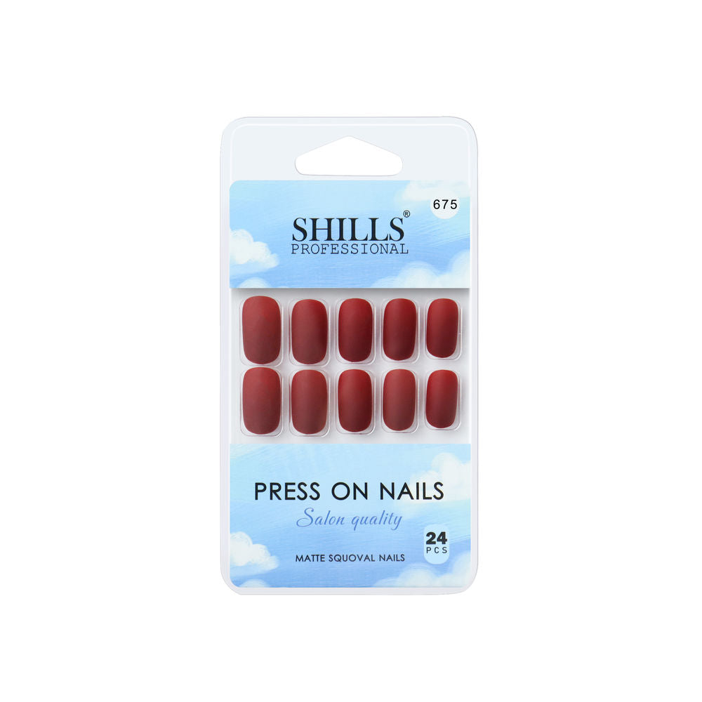 Shills Professional Reusable Press On Nails Square - SPN675
